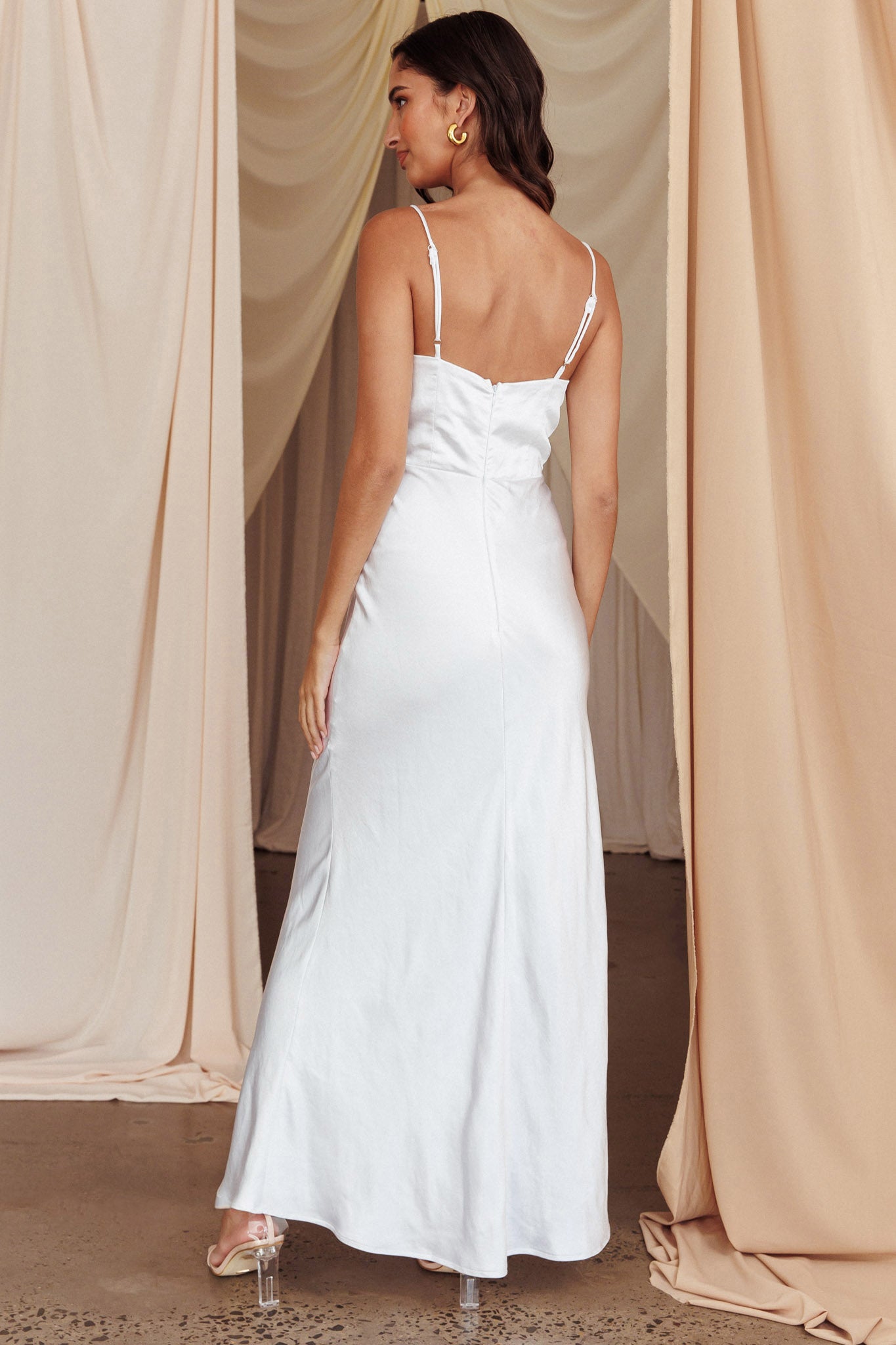 Summer Of Love Lace Insert Maxi Dress White by Selfie Leslie