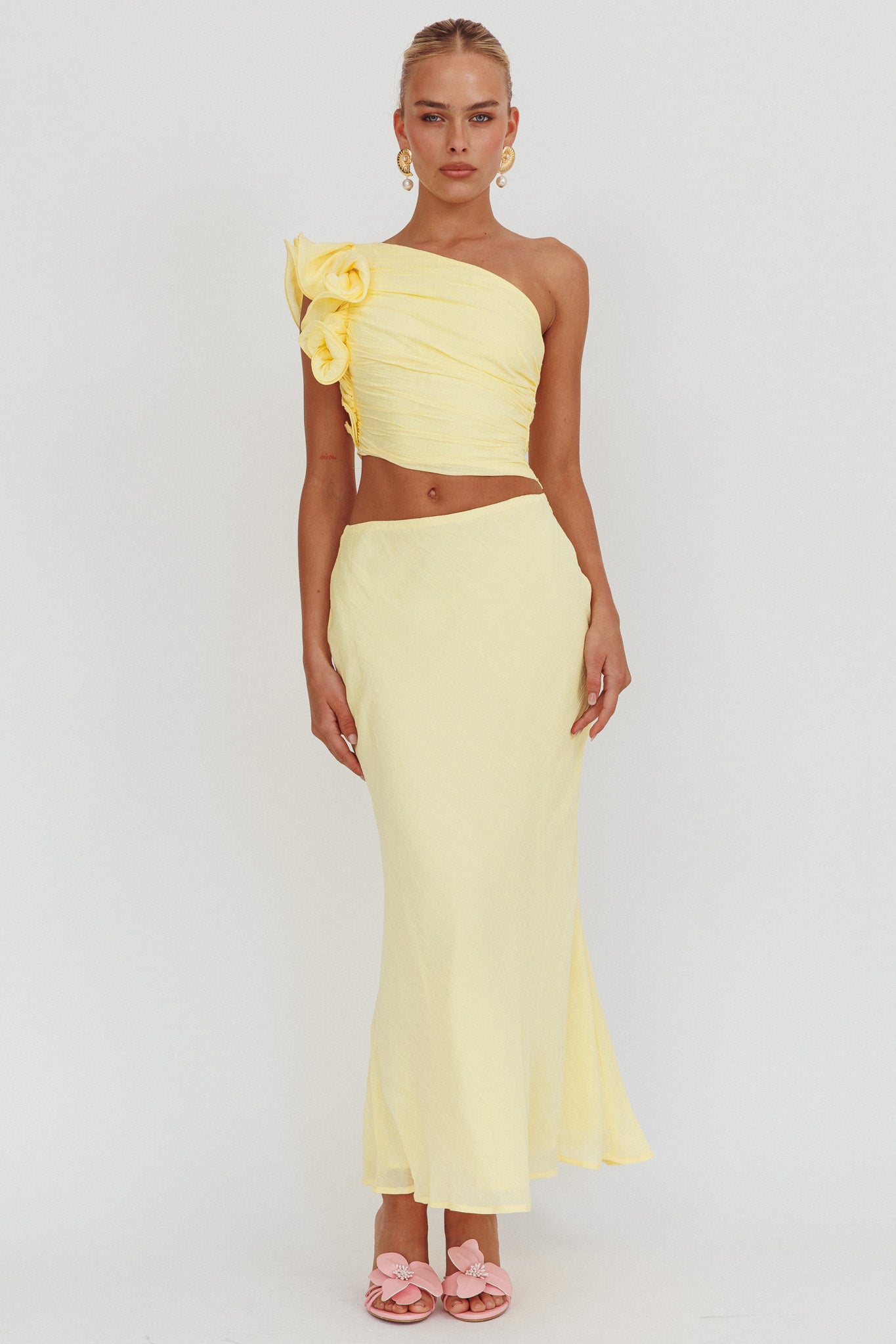 Deanna Maxi Skirt Lemon by Selfie Leslie