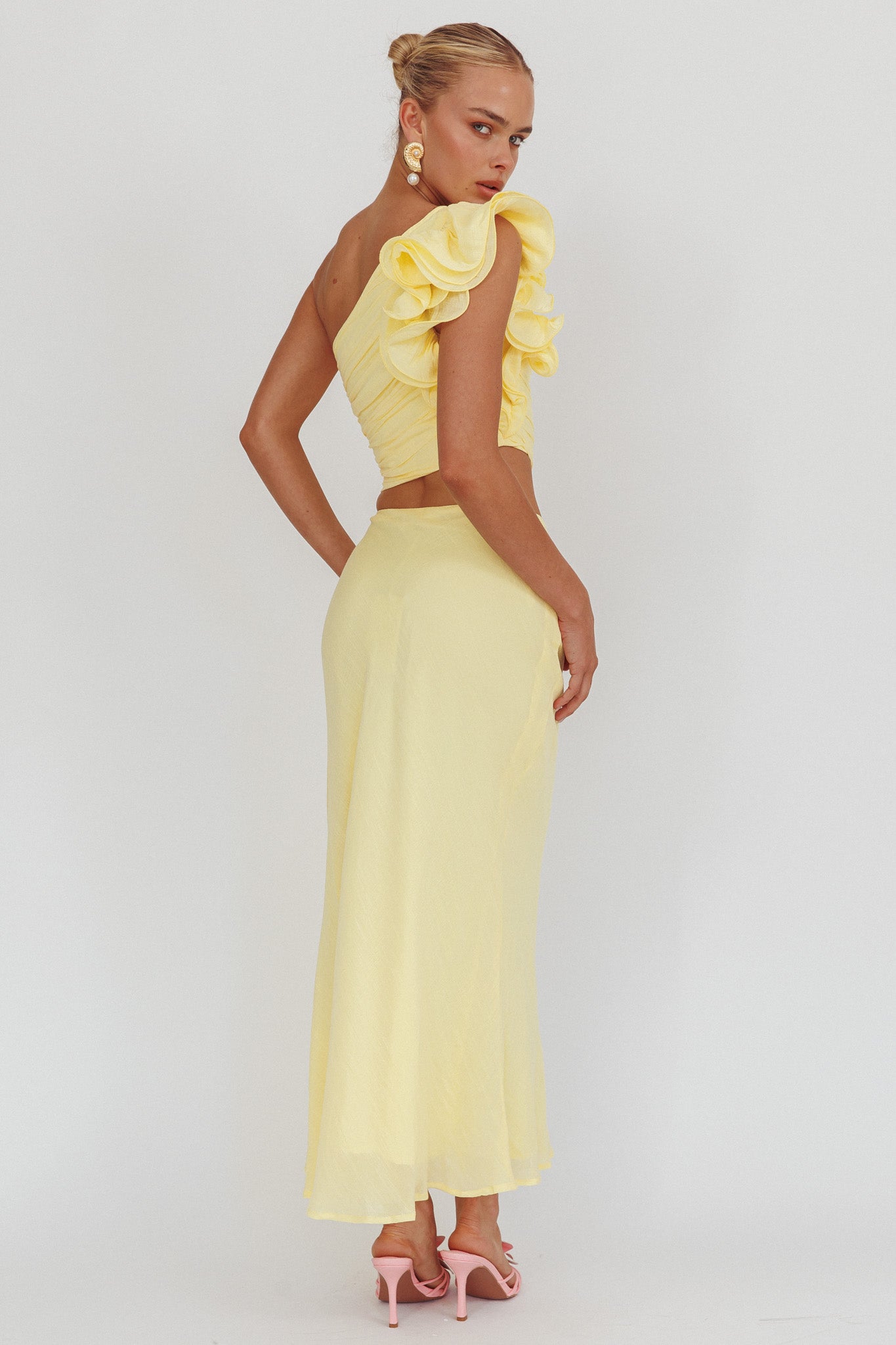 Deanna Maxi Skirt Lemon by Selfie Leslie