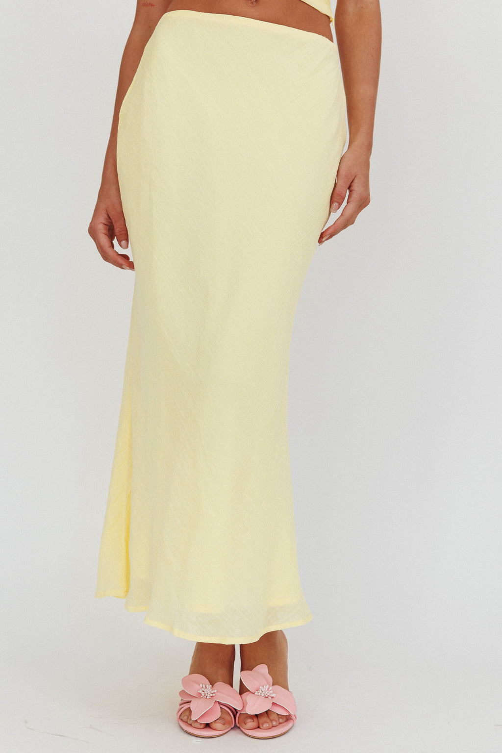 Deanna Maxi Skirt Lemon by Selfie Leslie