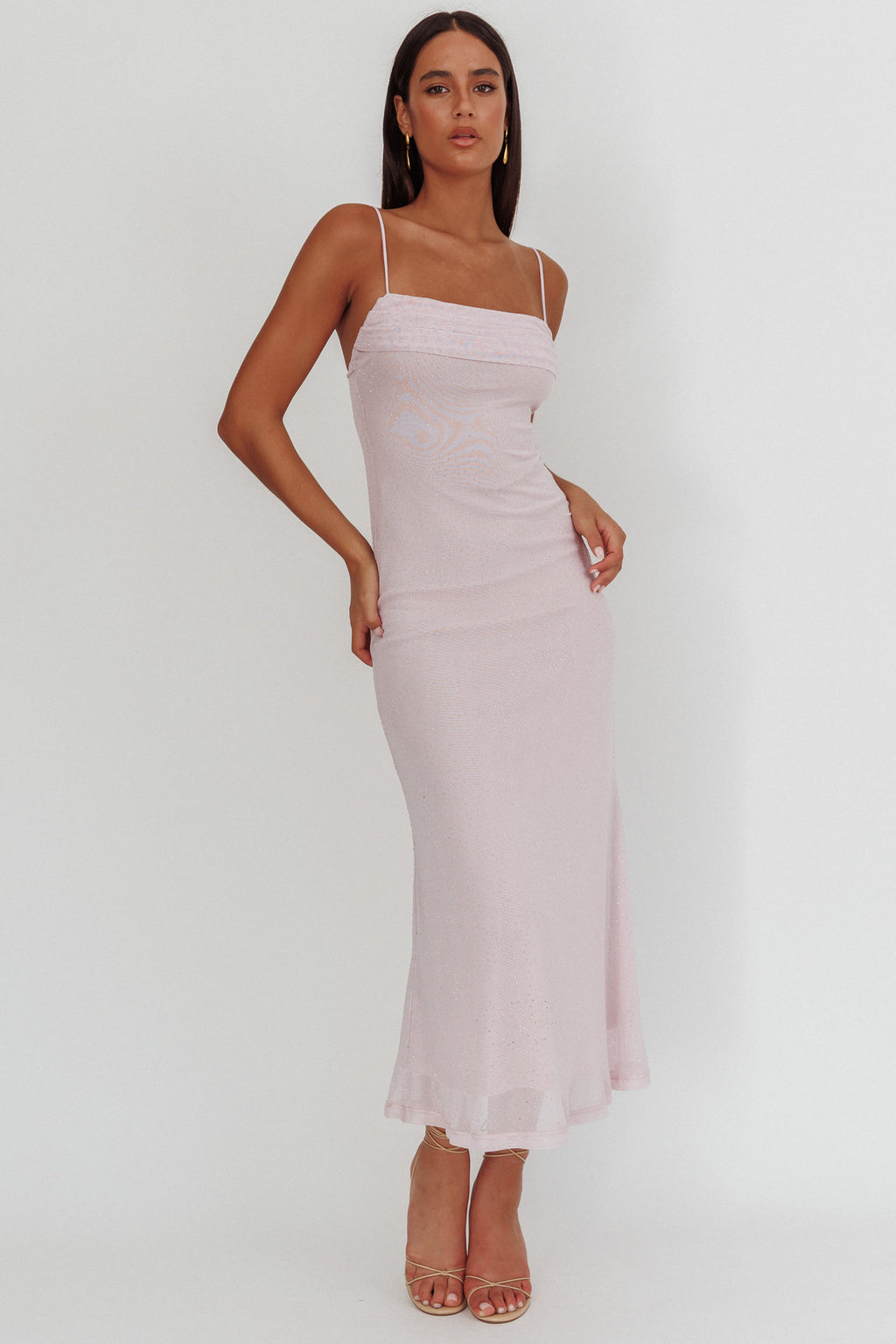 Days Ahead Rhinestone Overlay Maxi Dress Lilac by Selfie Leslie