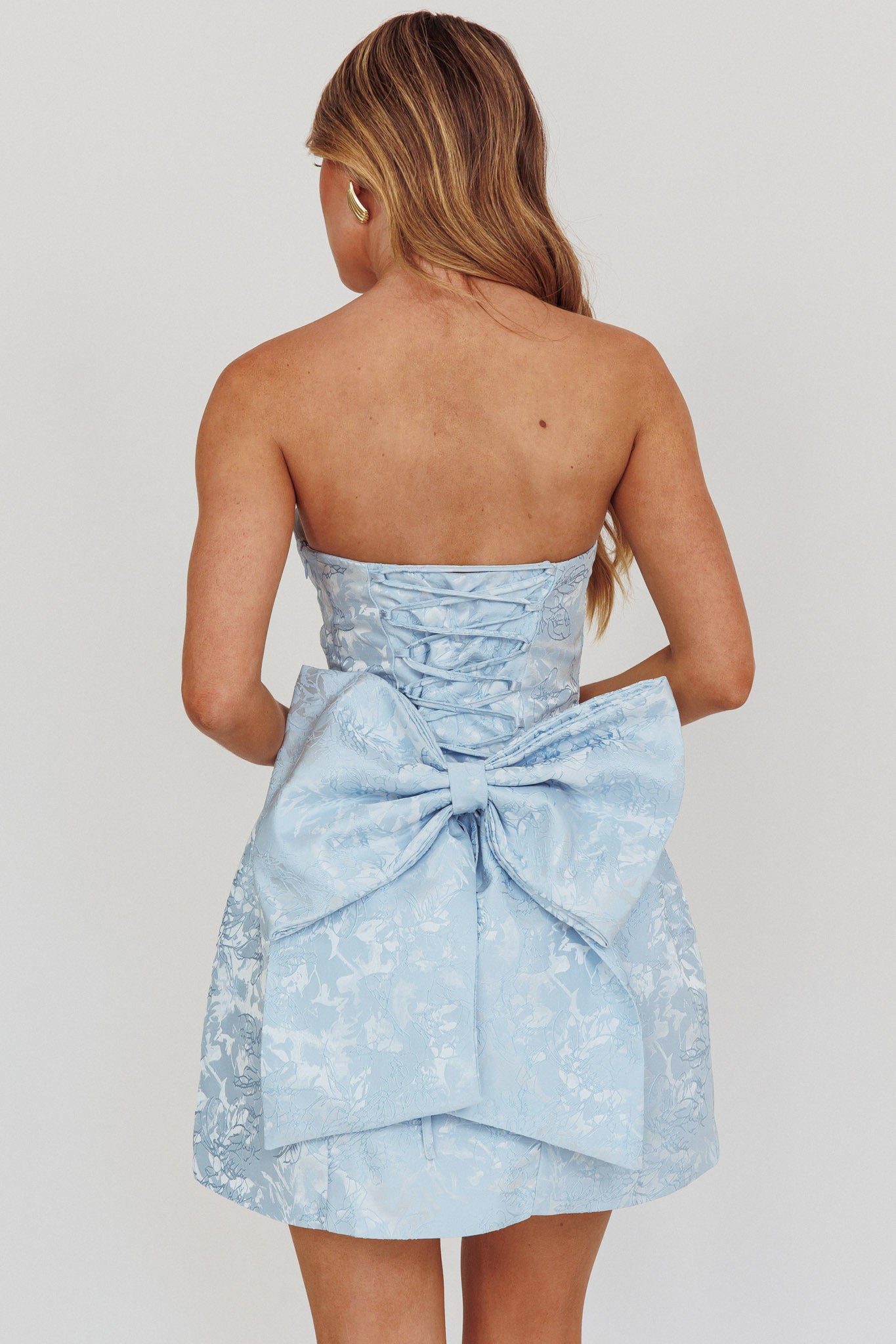 Melty Kisses Bow Mini Dress Blue | Selfie Leslie Melty Kisses Bow Mini Dress Blue | Selfie Leslie