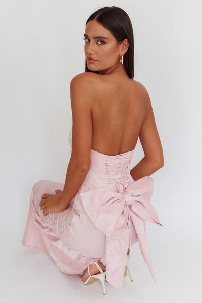 pink dress with black bow Melty Kisses Back Maxi Size:39 cm / 15½ in TY25 Long Glitter A-Line Prom Elevate your seasonal wardrobe