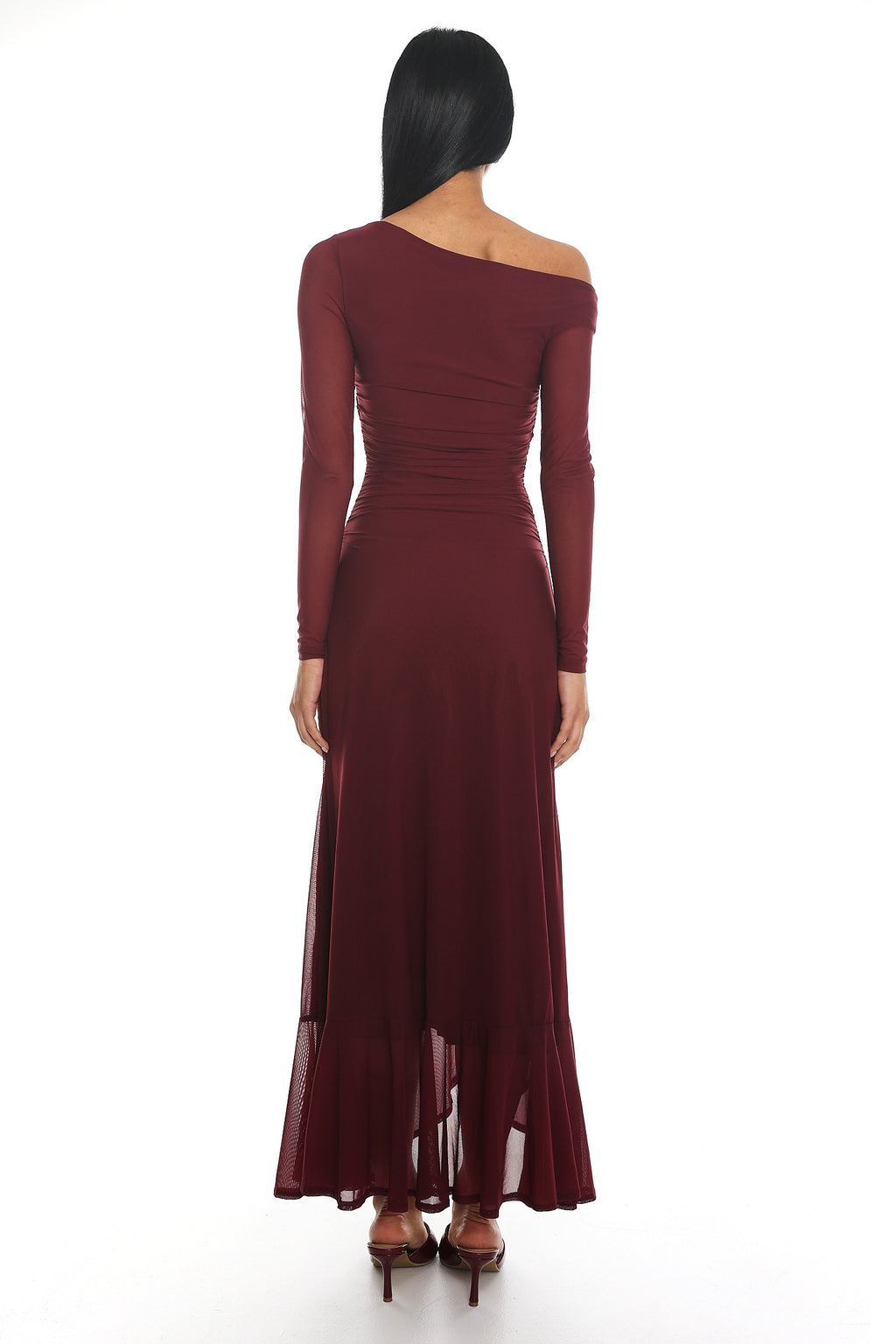 Moonlit Magic Long Sleeve Maxi Dress Wine by Selfie Leslie