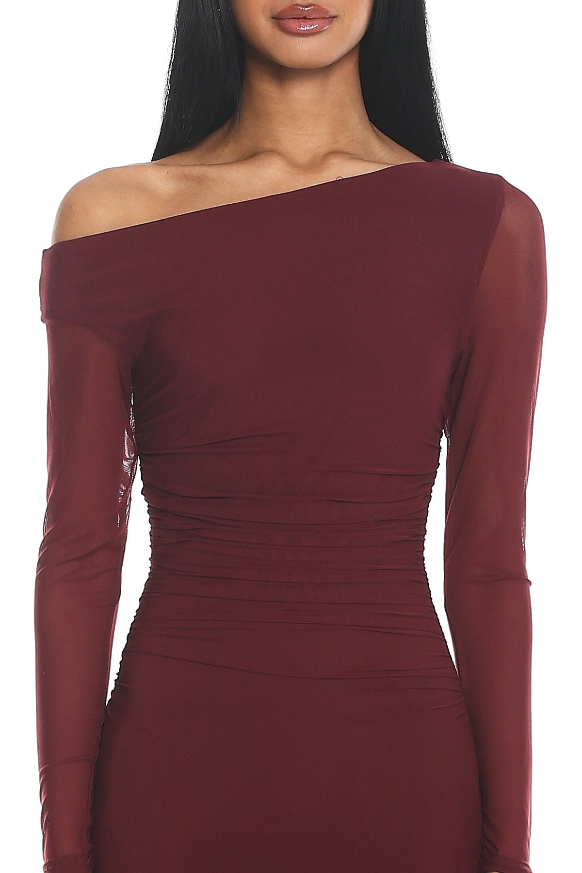 Moonlit Magic Long Sleeve Maxi Dress Wine by Selfie Leslie