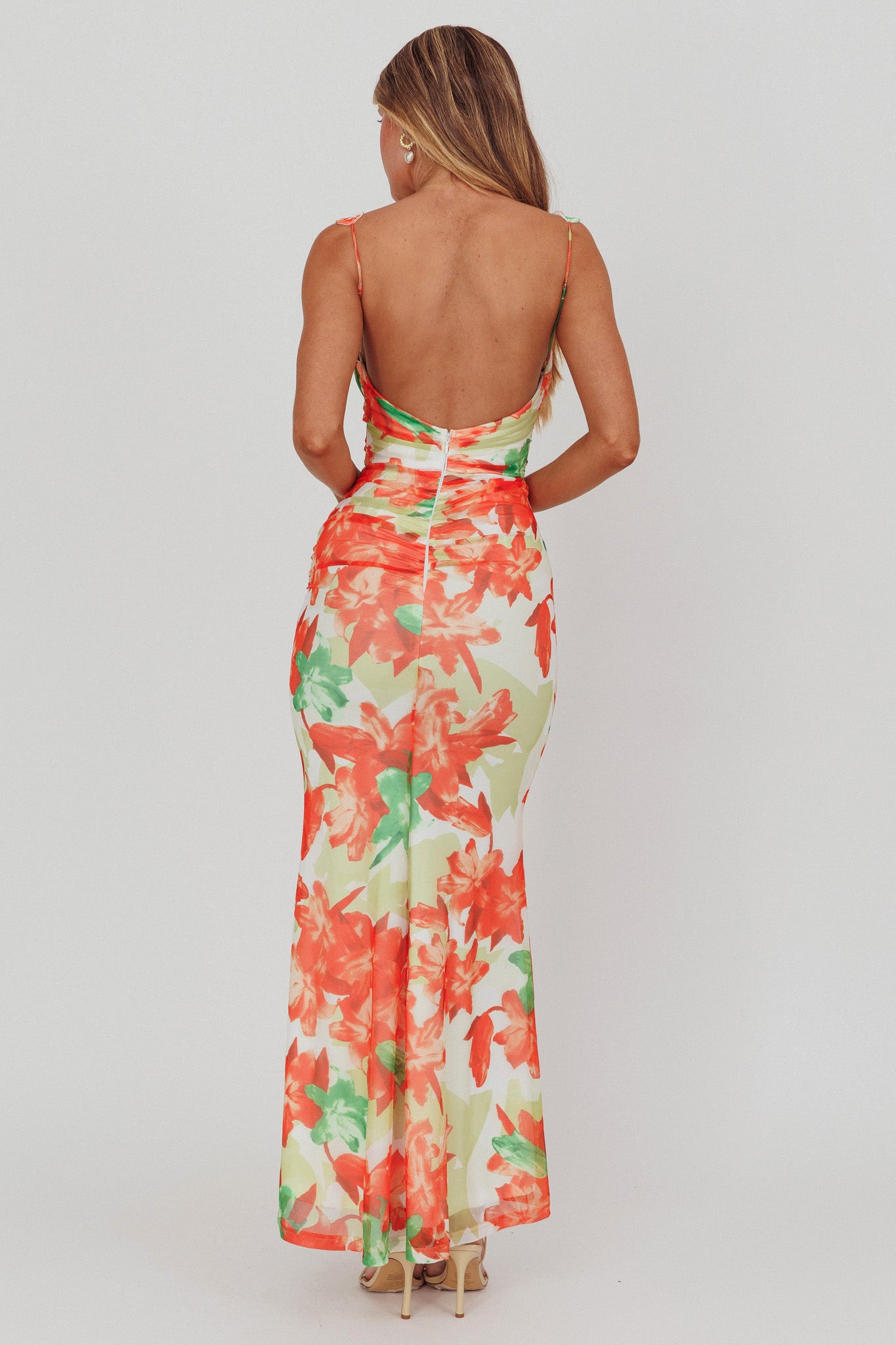knee length dresses for ladies Leopard Print Mermaid Prom Dress with Bow and Train main image 0