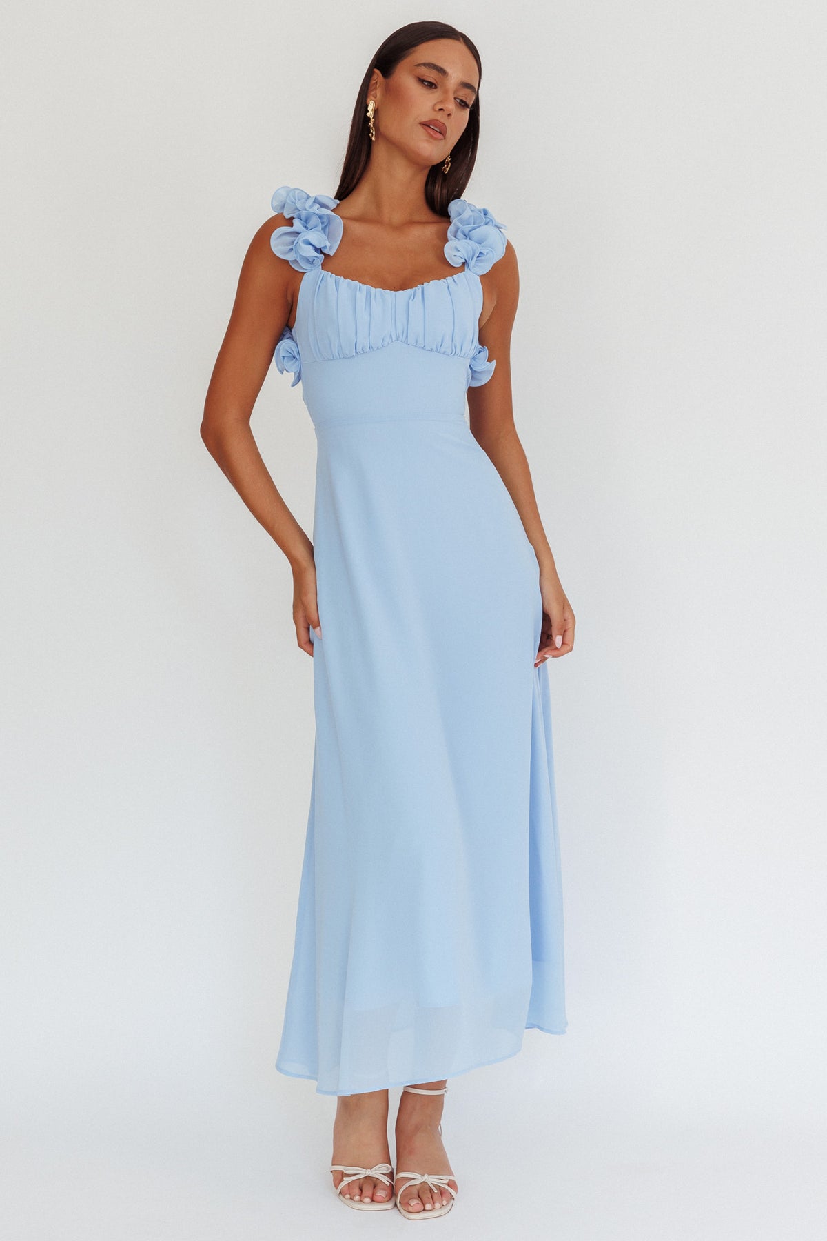 esli blue dress Eloquent Lace-Up Back Maxi Do Not Iron Size:X-SMALL Deals Dress For Less jan-dresses-collection