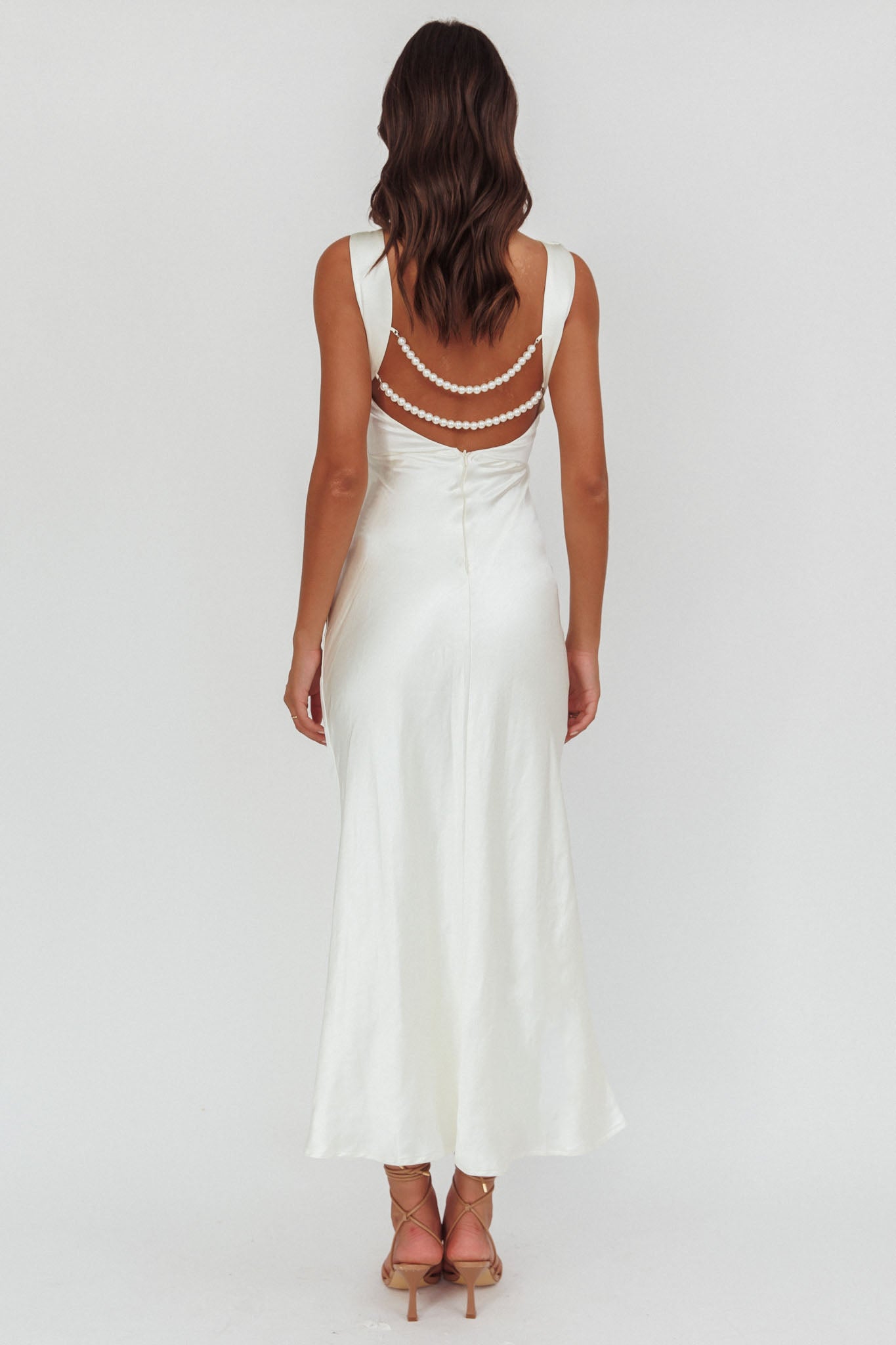 Helsi Pearl Back Midi Dress White - XL Helsi Pearl Back Midi Dress White - XL