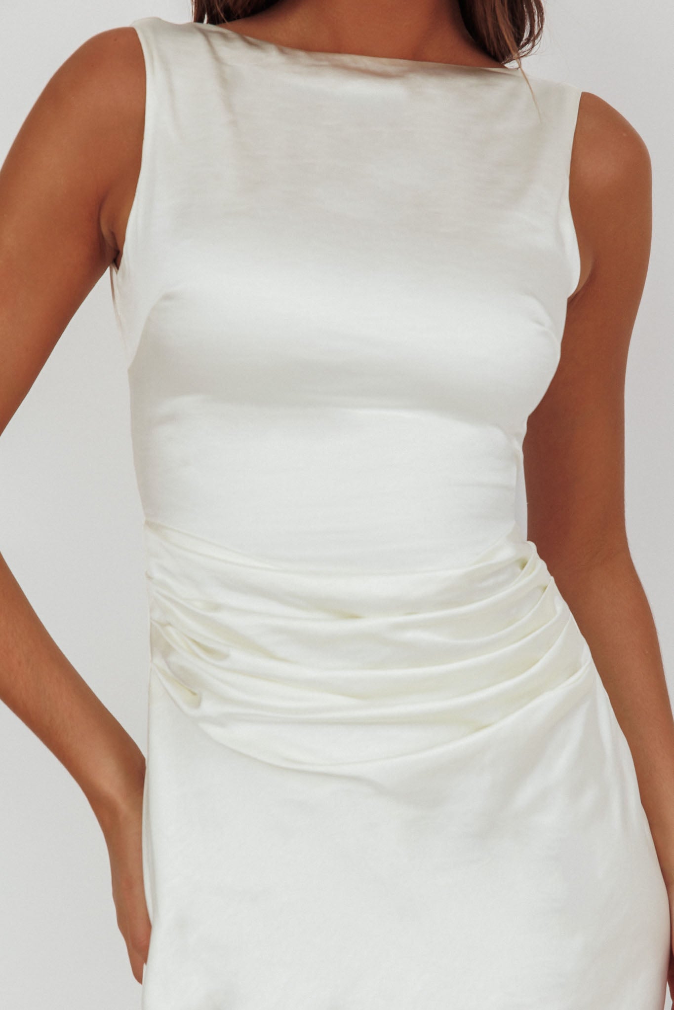 Helsi Pearl Back Midi Dress White Helsi Pearl Back Midi Dress White