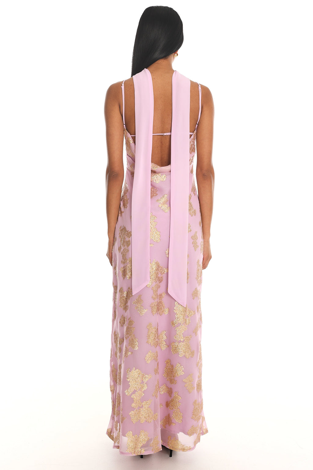 Helsi Cowl Back Maxi Dress Pink by Selfie Leslie
