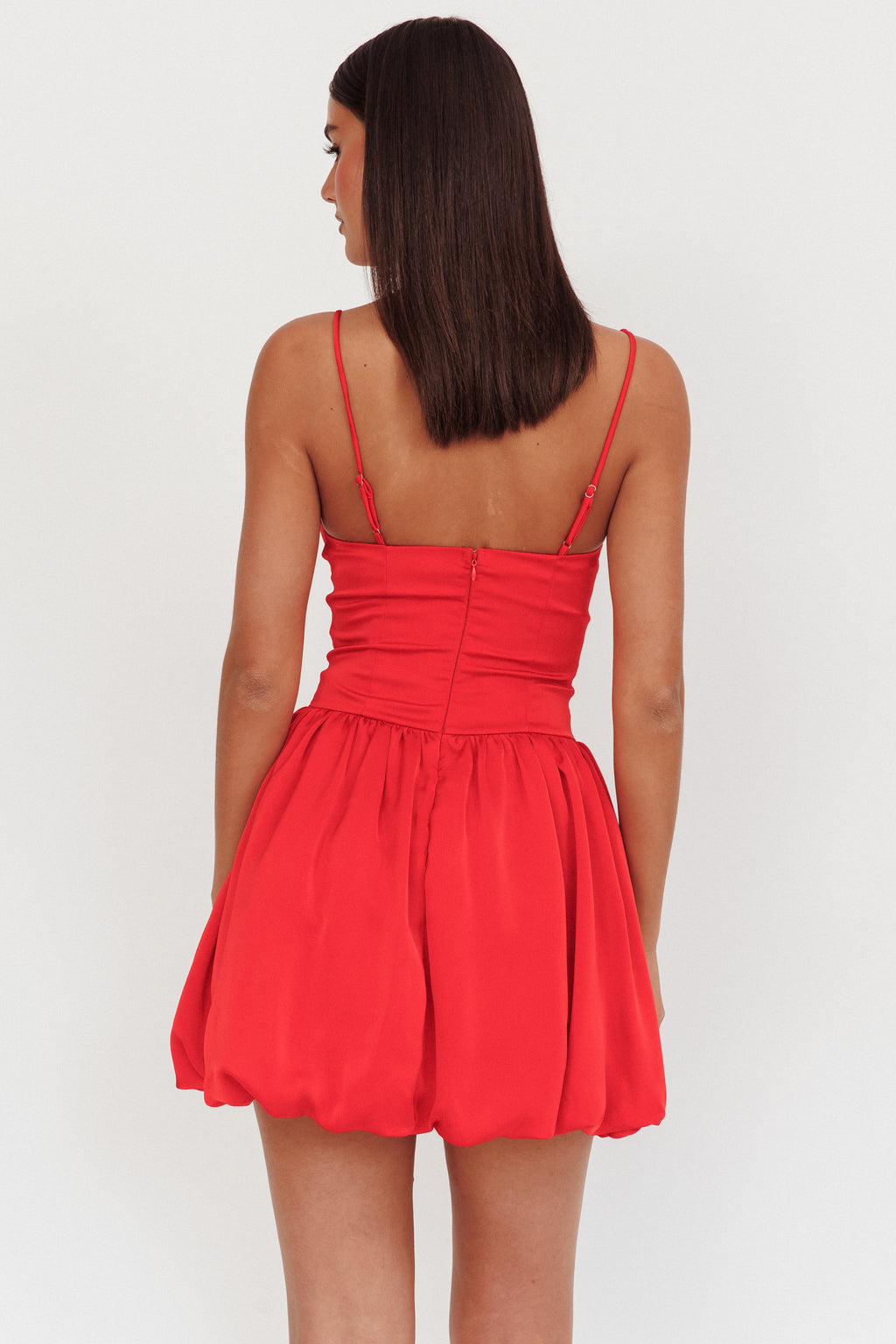 Eye Catching Balloon Skirt Mini Dress Red by Selfie Leslie