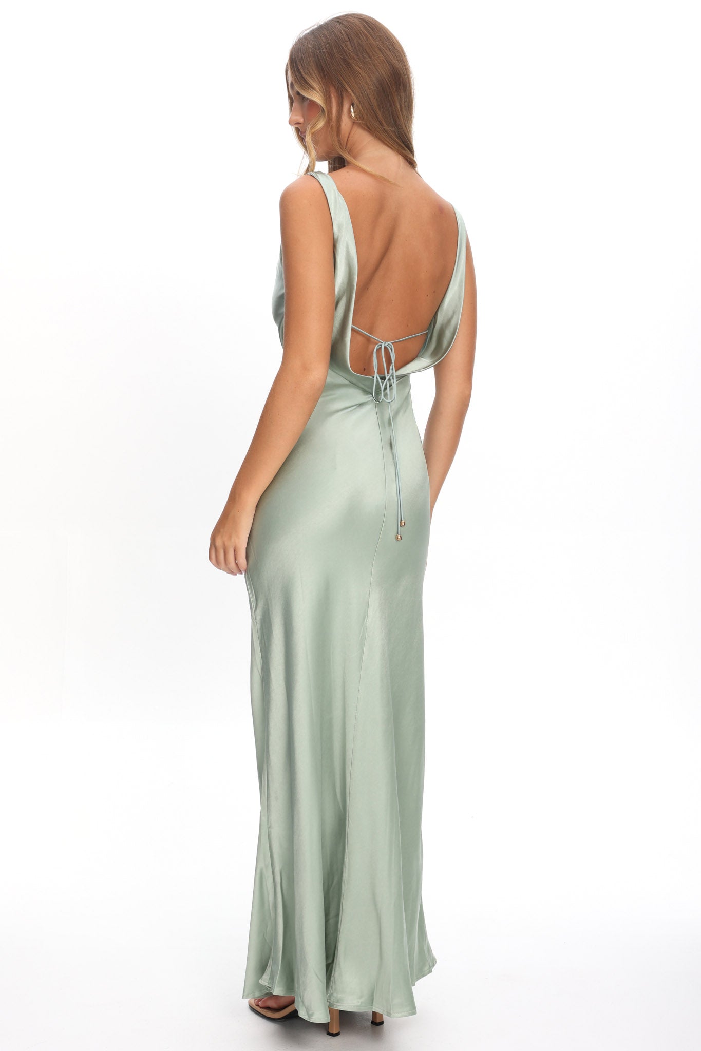 Good Intentions Cowl Neck Open Back Maxi Dress Sage L Good Intentions Cowl Neck Open Back Maxi Dress Sage L