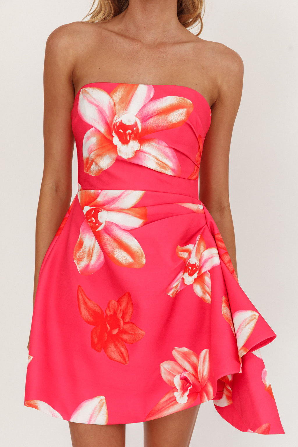 Minnesota Strapless Mini Dress Orchid Pink by Selfie Leslie