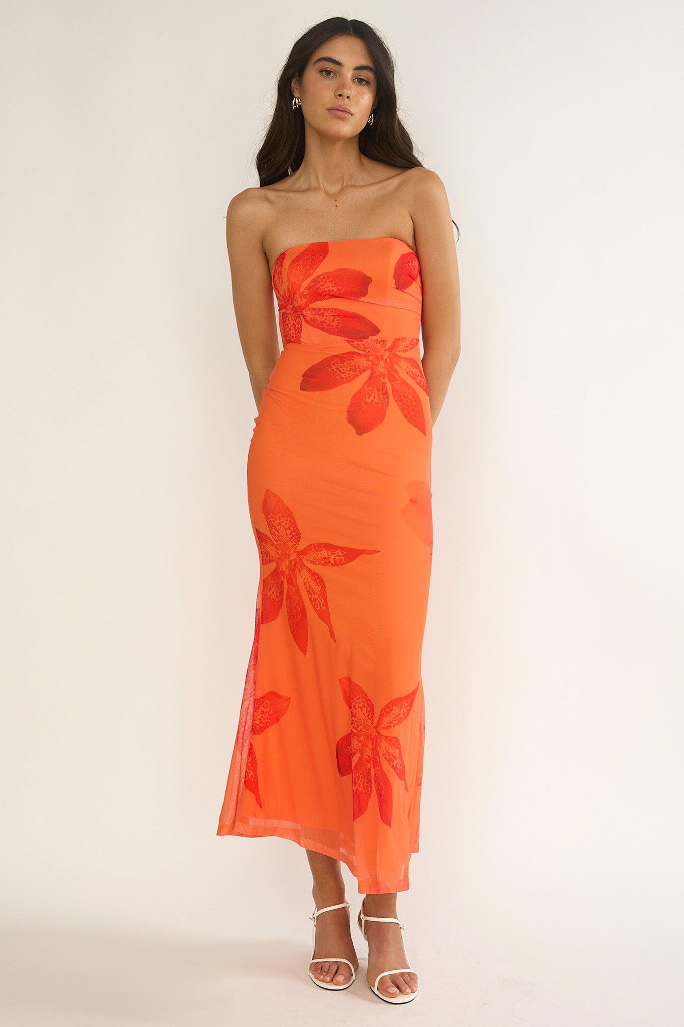 strapless orange maxi dress Minnesota Cowl Back Floral SIZE:S / US 4-6 Tulle Navy Blue Prom Size AU 8 / product-family: long-sleeve slouch waist dress