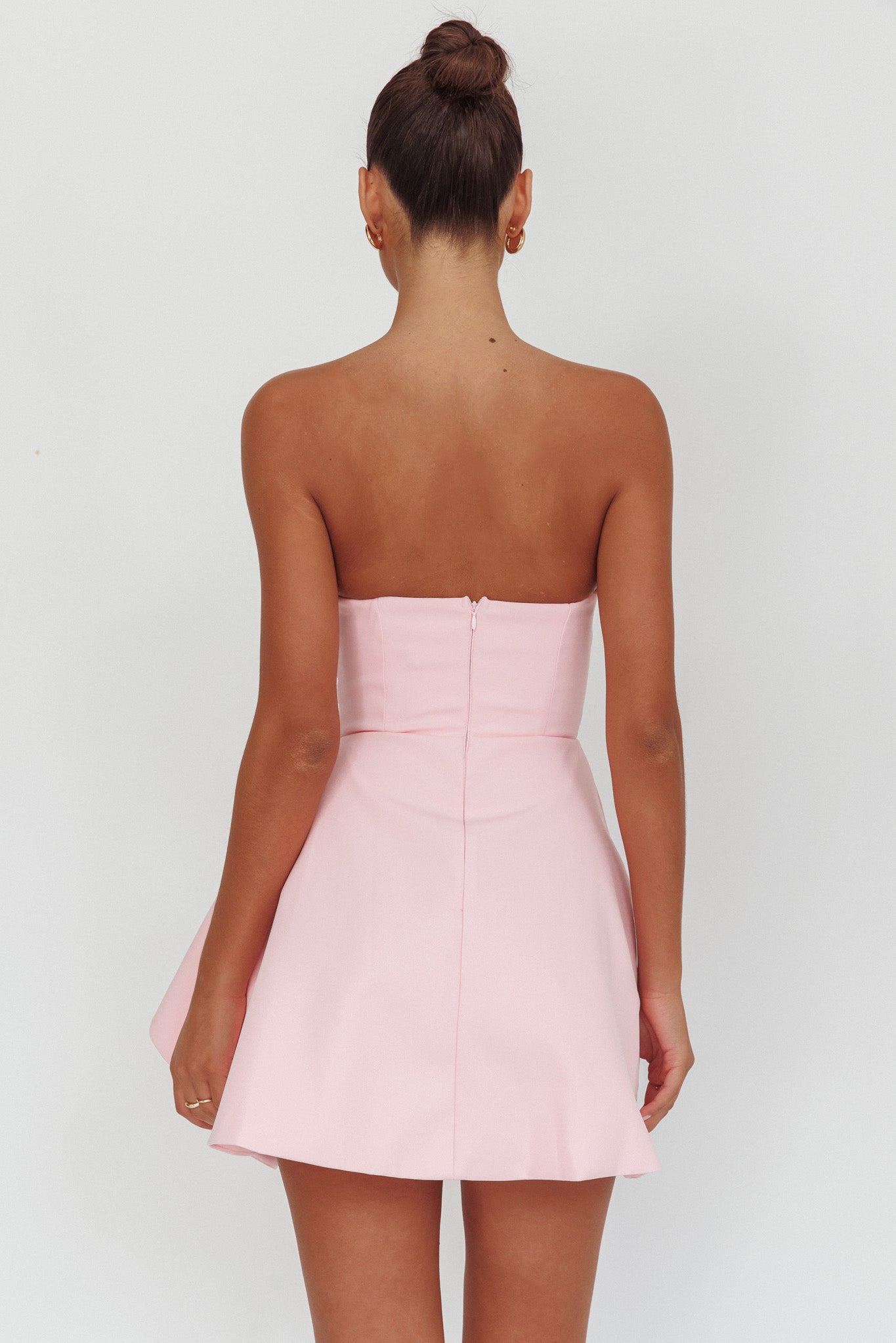 Minnesota Strapless Mini Dress Pink by Selfie Leslie