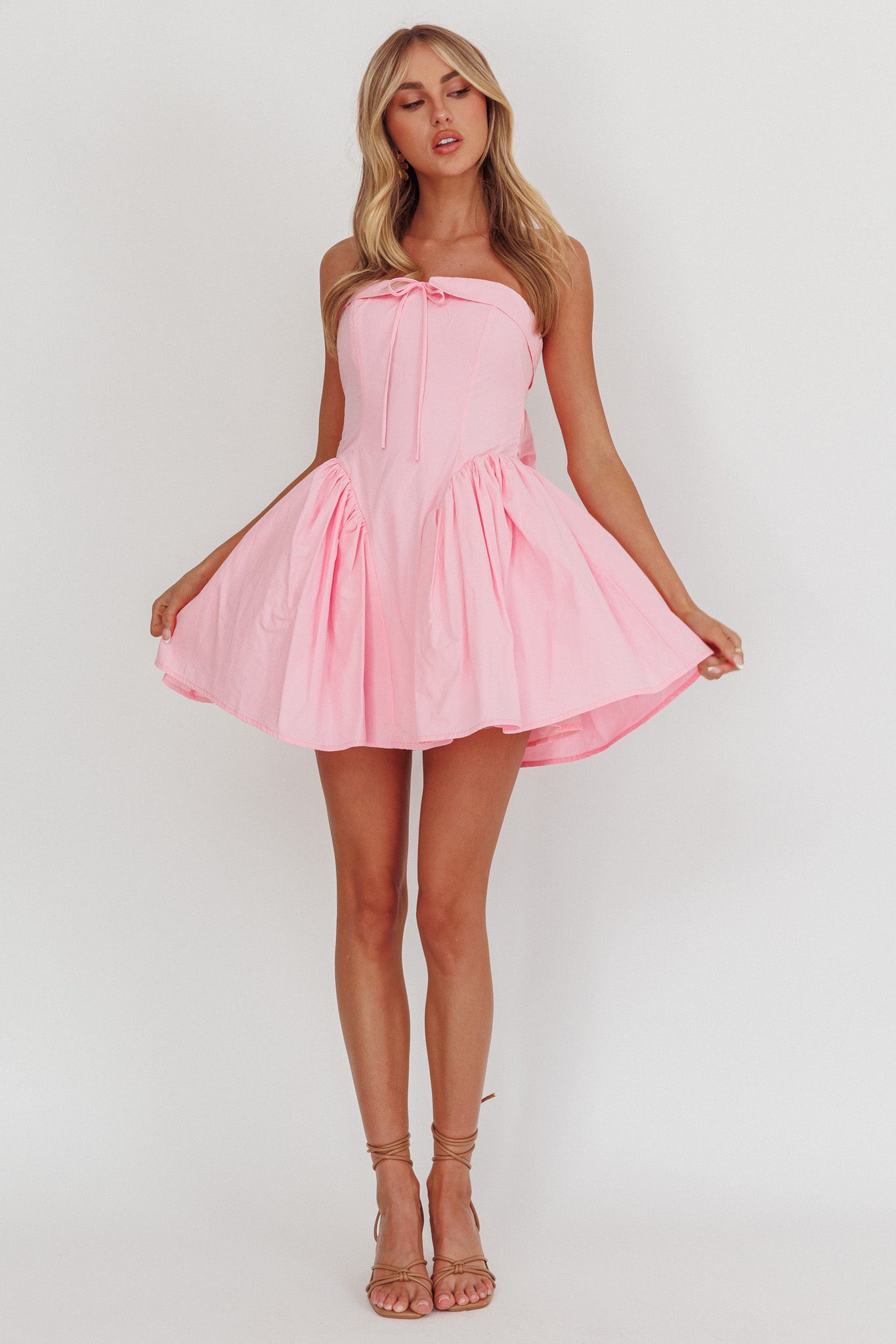 strapless open back dress See You On The Court Hot Pink Tennis Dress – Shop the Mint main image 0
