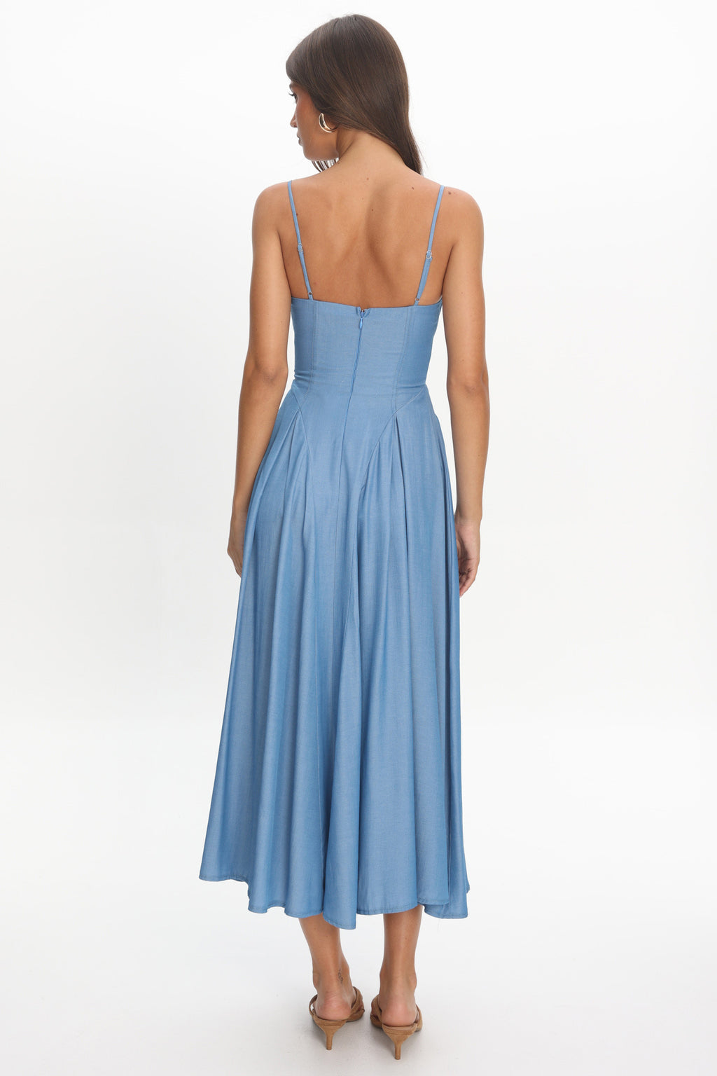 Take It All Cami Strap Midi Dress Light Blue by Selfie Leslie