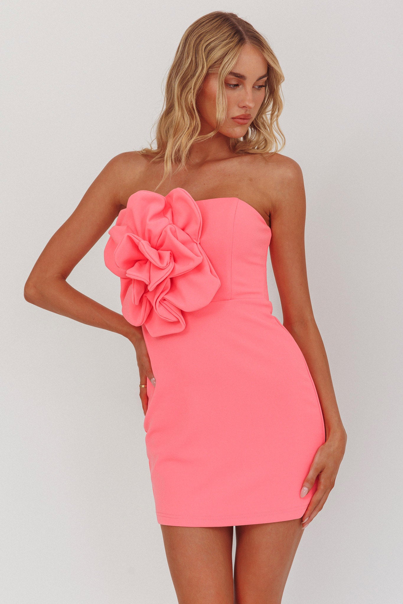 elegant dress for women LP1258 Elegant Multi Color Long Evening Dress with Slit,Off the Should –  Siaoryne main image 0
