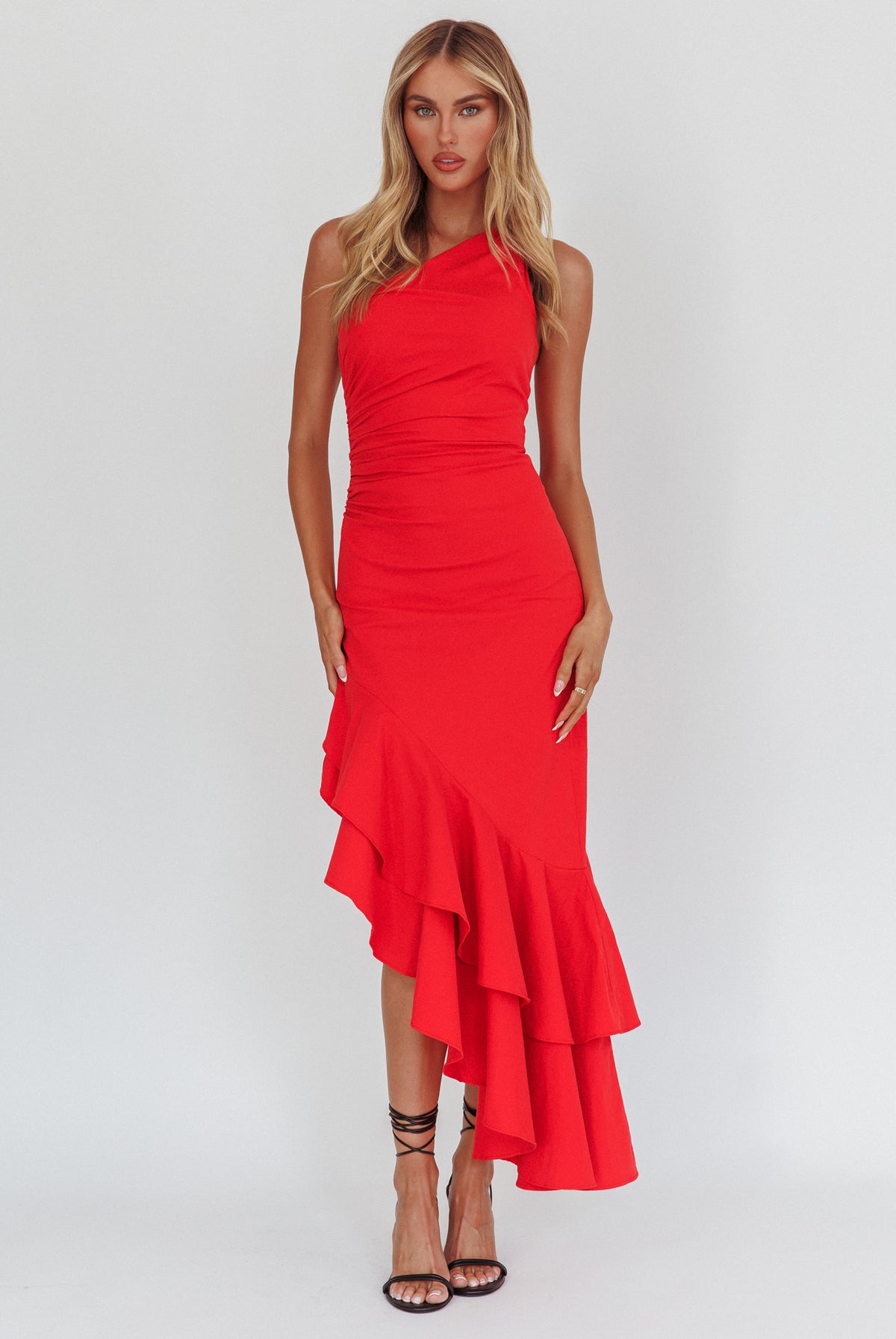 asymmetric hem one shoulder dress Bold Love One-Shoulder Red mother of the groom dresses Black SURPLICE SHIMMER MINI Size:XL-12 shoulder style