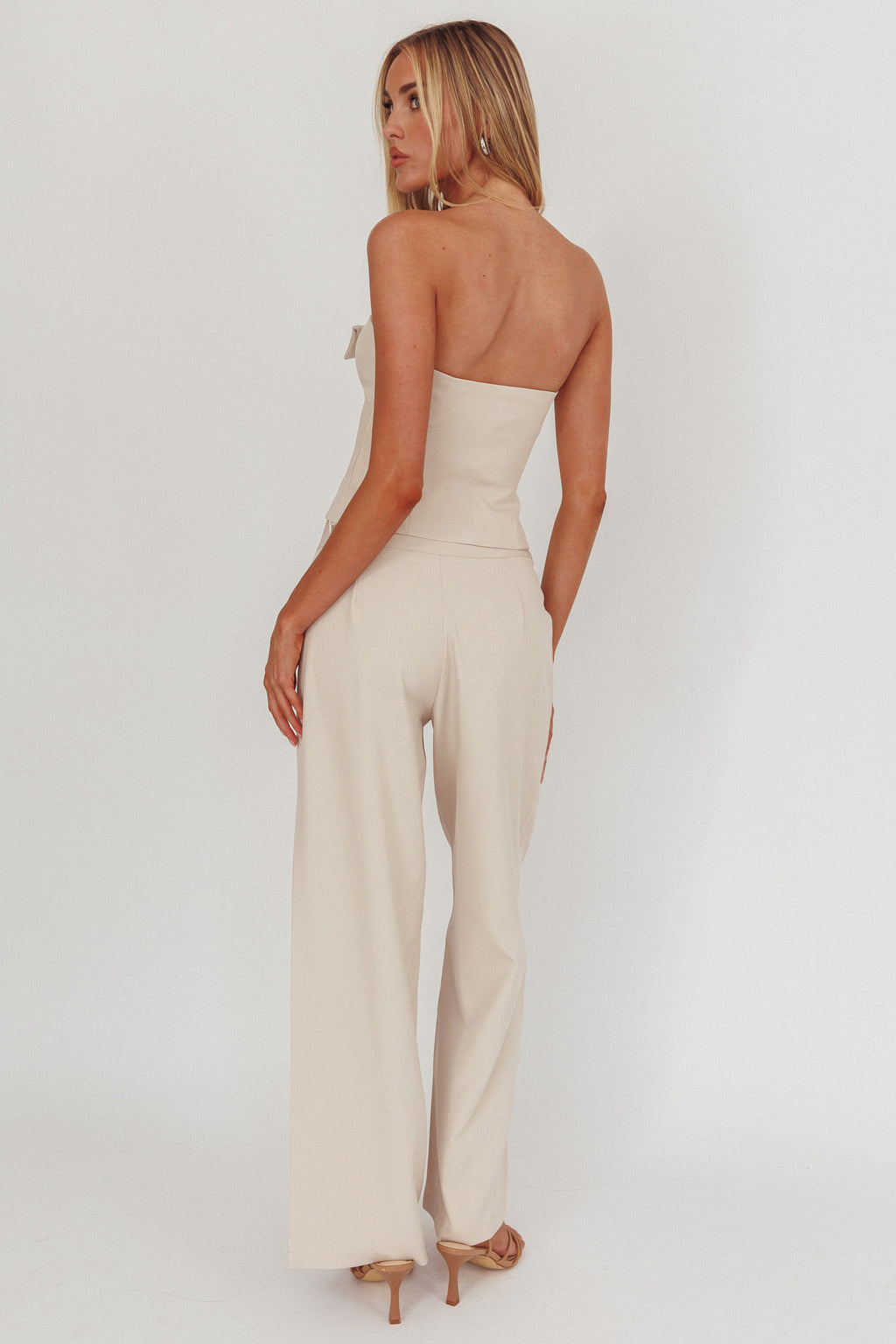 Ishani Hardware Decoration Pants Beige by Selfie Leslie