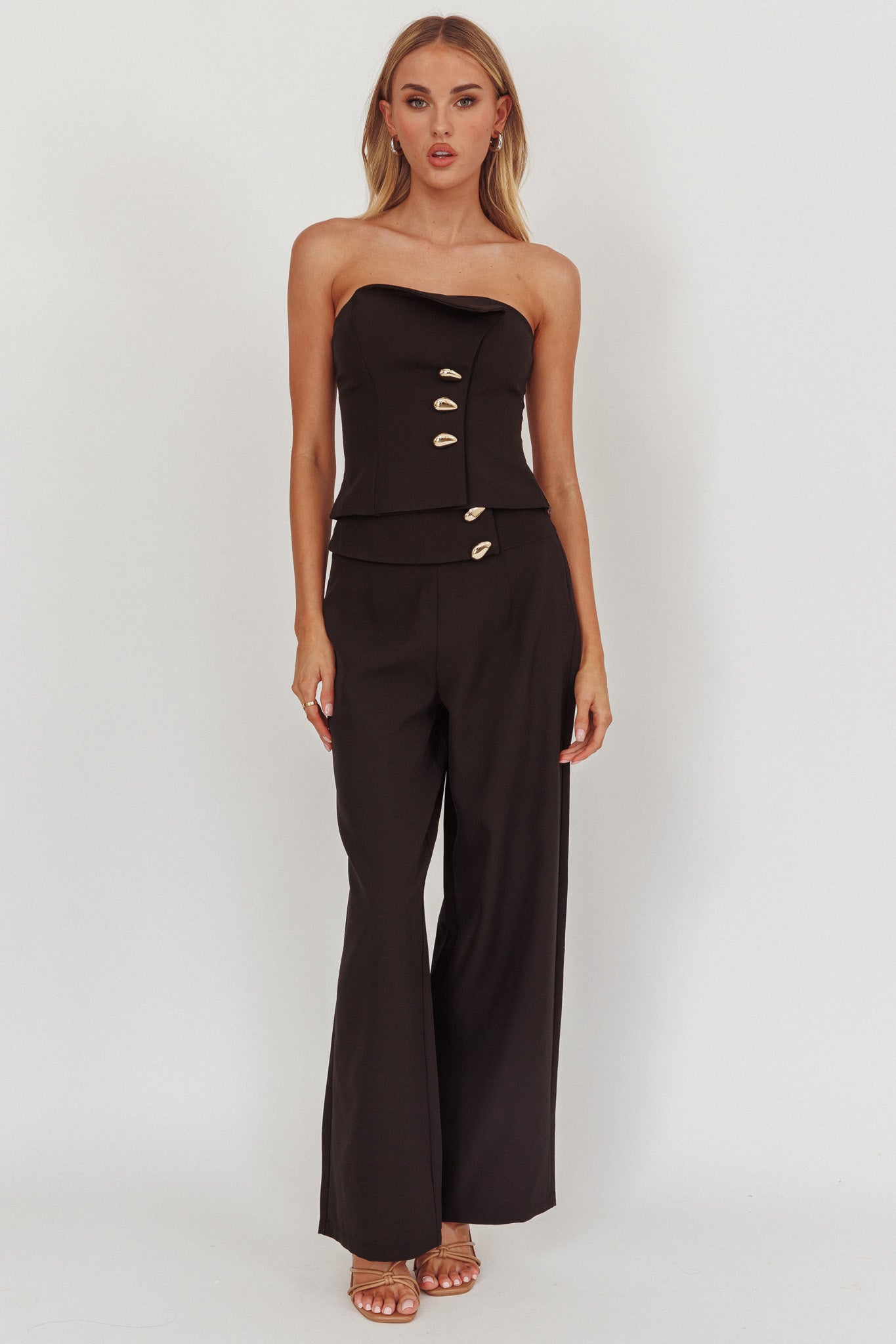 Ishani Hardware Decoration Pants Black by Selfie Leslie
