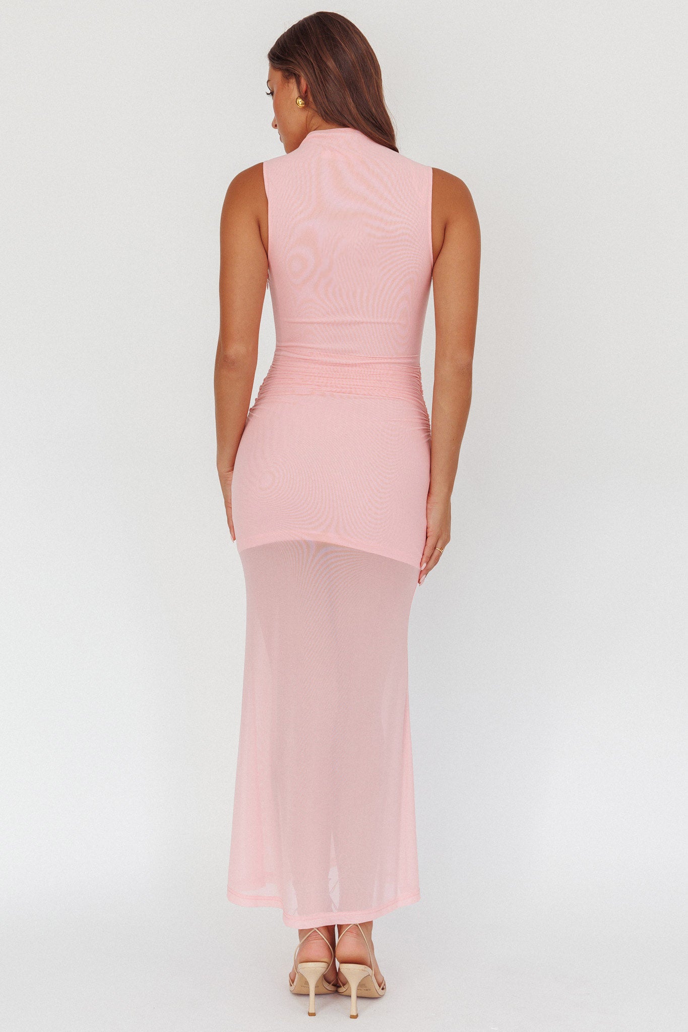 Girl's Night Waist Sash Maxi Dress Pink by Selfie Leslie