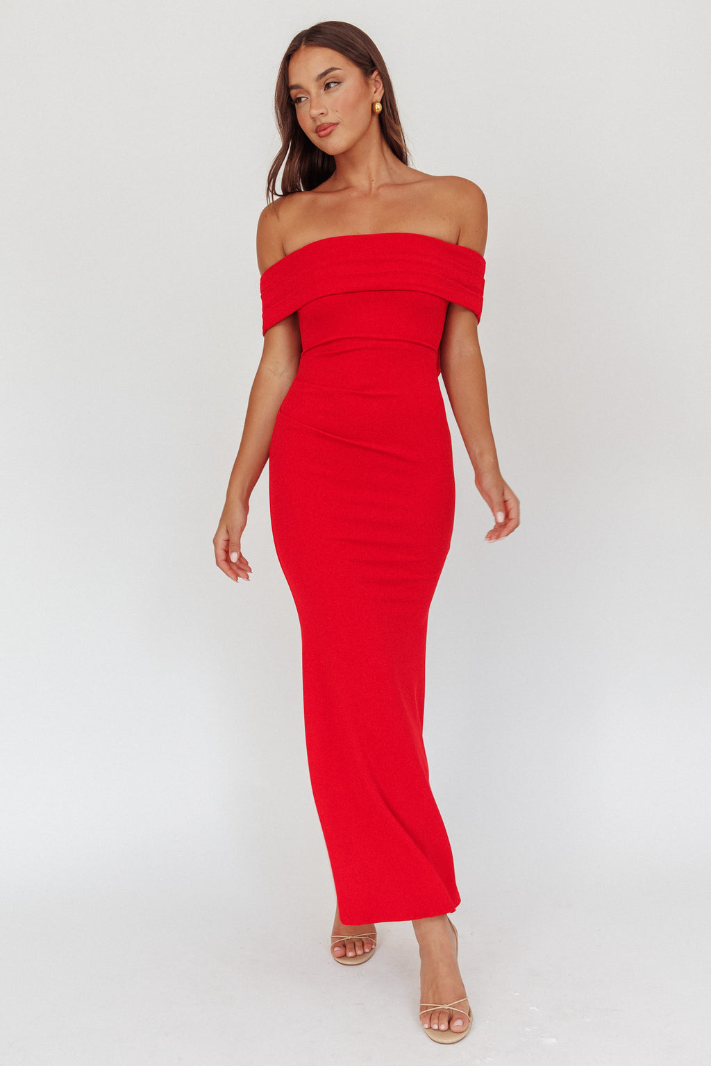 Dancing Queens Bow Back Maxi Dress Red by Selfie Leslie
