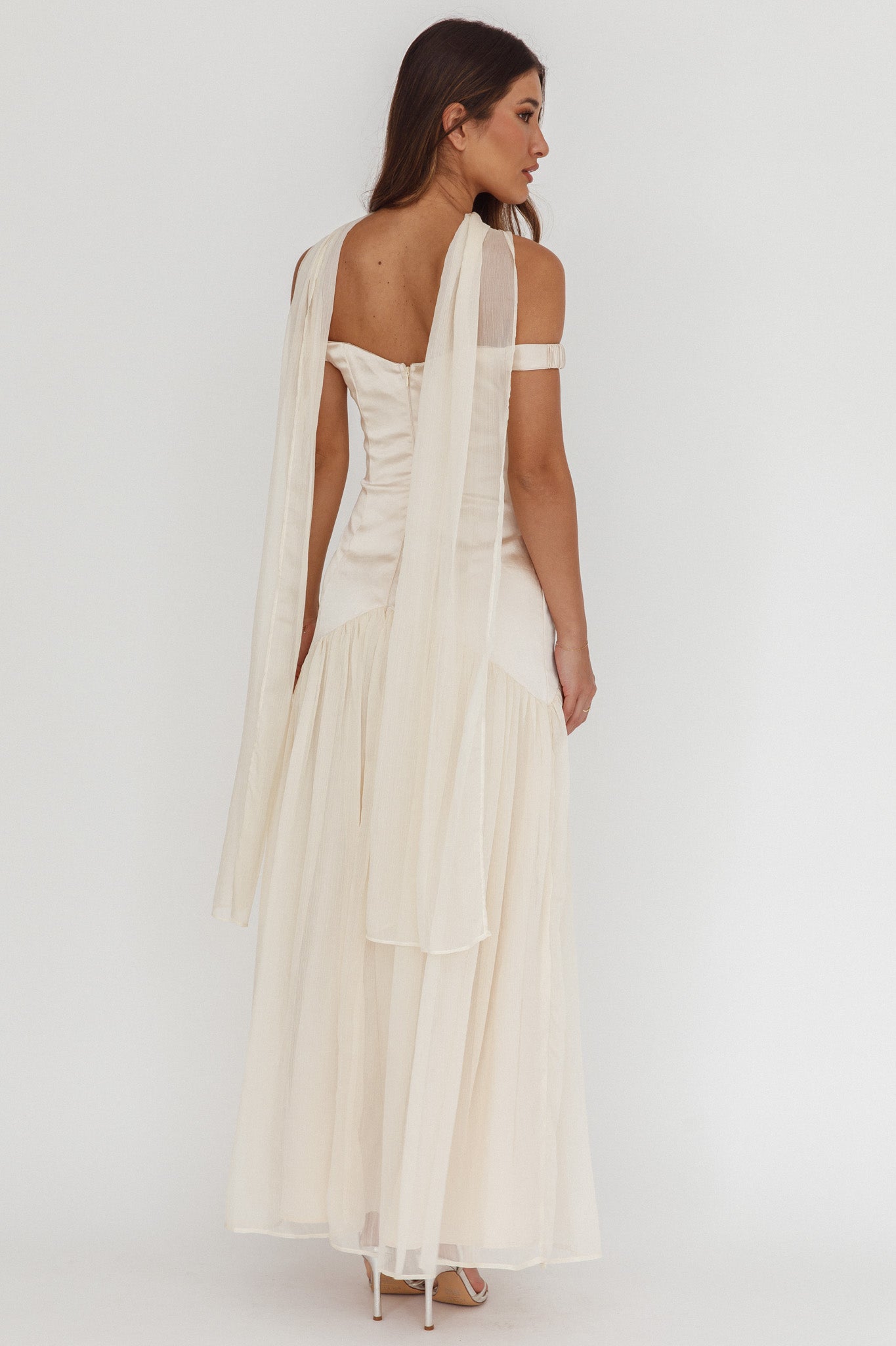 Kaycee Drop Waist Maxi Dress Champagne Kaycee Drop Waist Maxi Dress Champagne