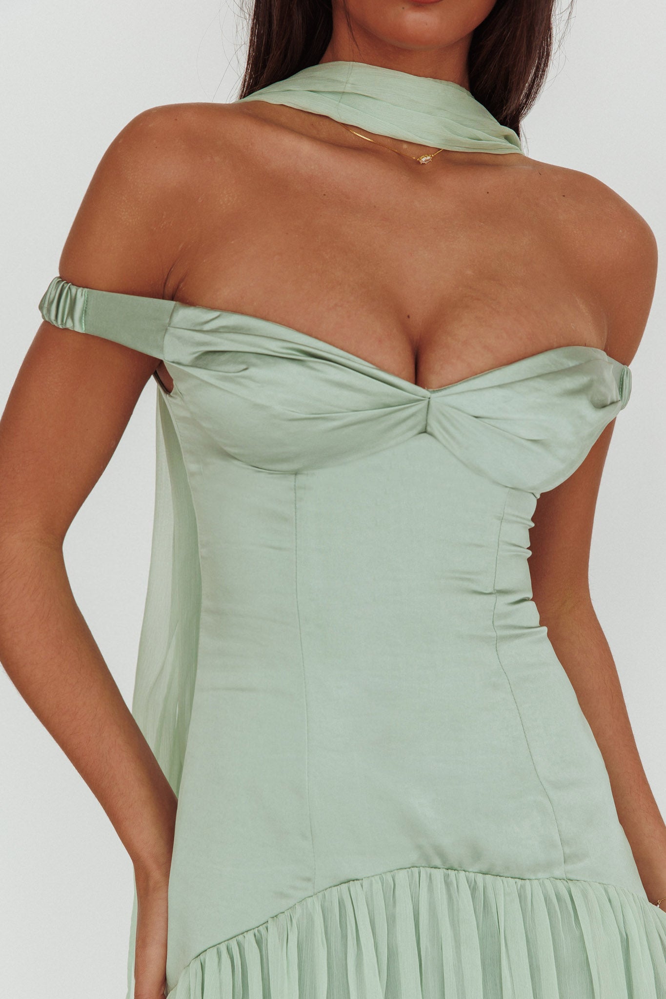 Kaycee Drop Waist Maxi Dress Sage | Selfie Leslie Kaycee Drop Waist Maxi Dress Sage | Selfie Leslie