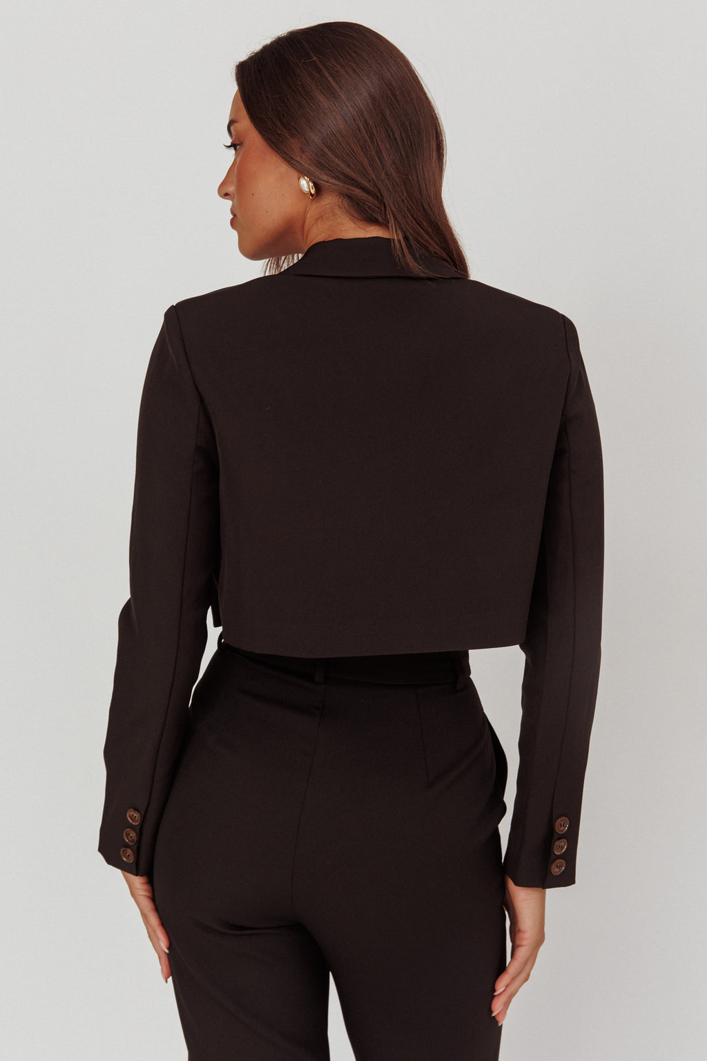 Fridays Open Crop Jacket Black by Selfie Leslie