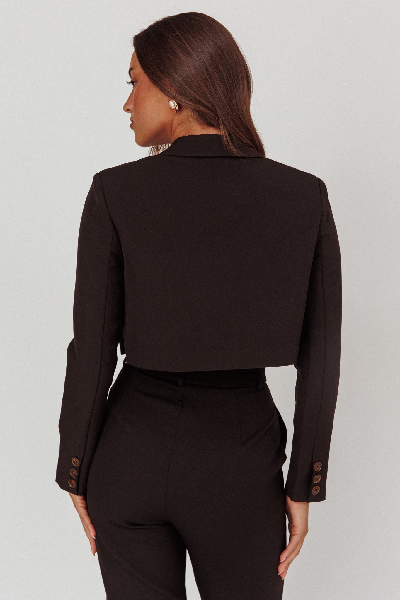 Fridays Open Crop Jacket Black by Selfie Leslie