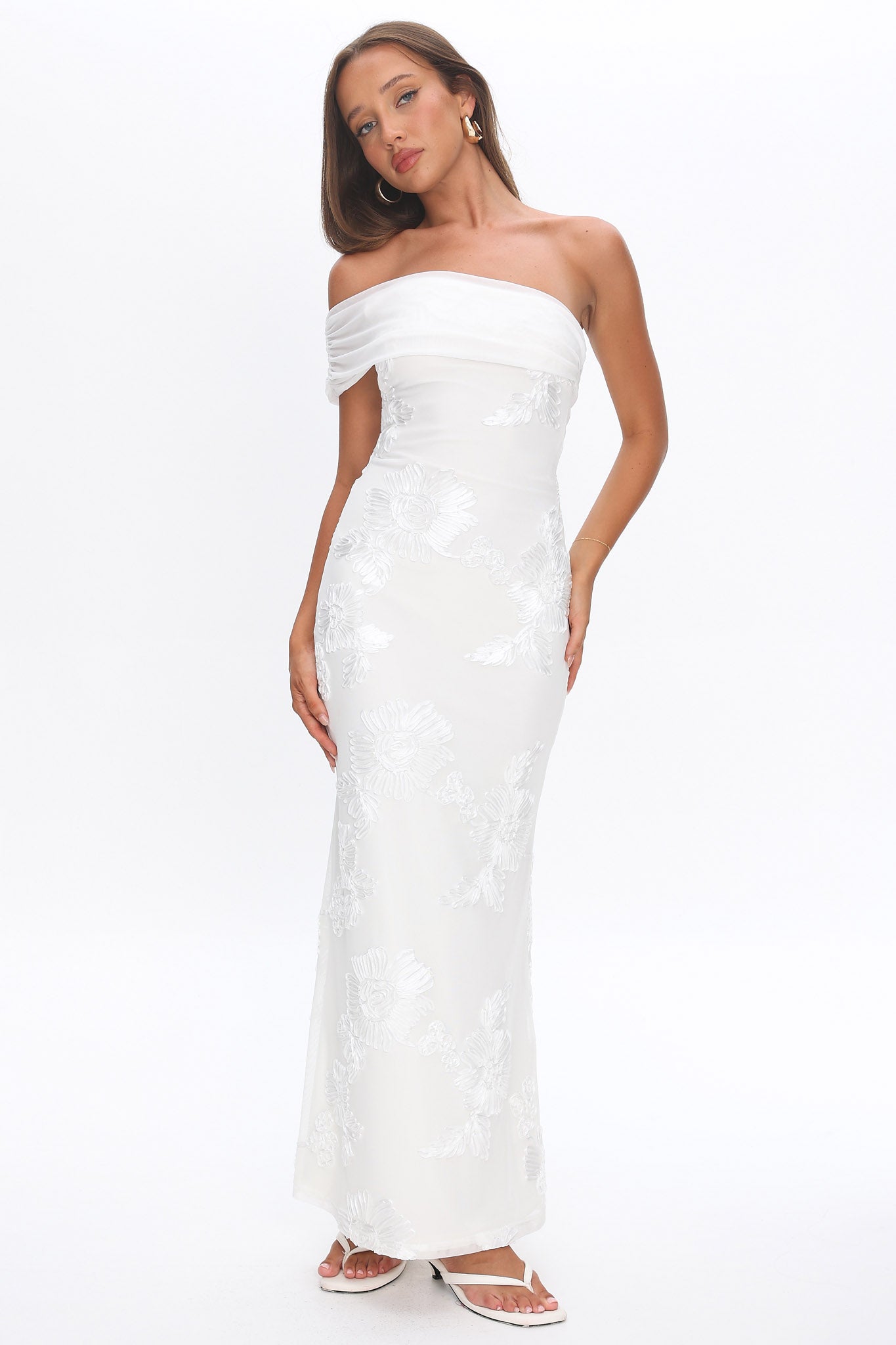 one shoulder maxi dress formal Blue Olivia One Shoulder Maxi Dress