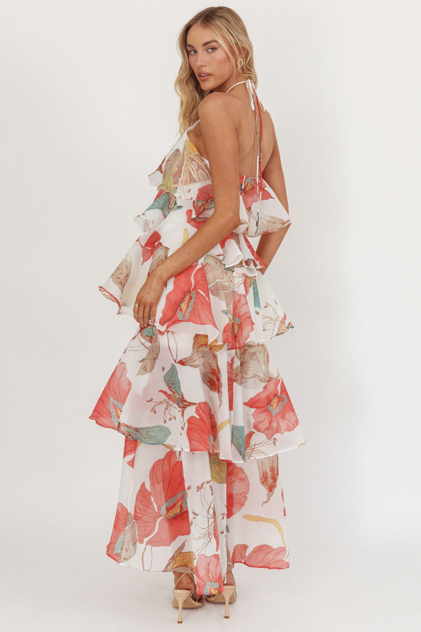 Slip Dress Layered Top Dress Free People Stop Time Maxi XL 12 Women Ruffled Tiered Halter Slip Dress Layered Top Dress Free People Stop Time Maxi XL 12 Women Ruffled Tiered Halter