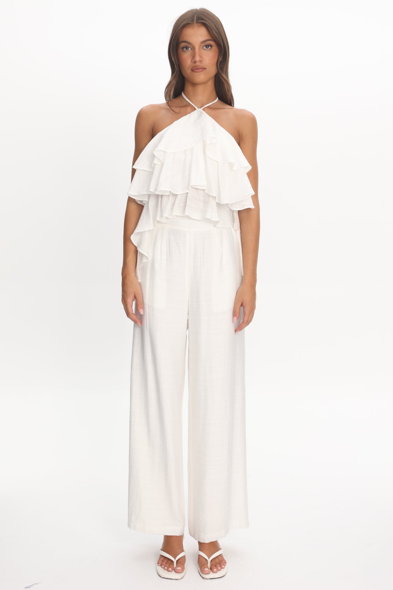 Darylyn Wide Leg Pants Off White