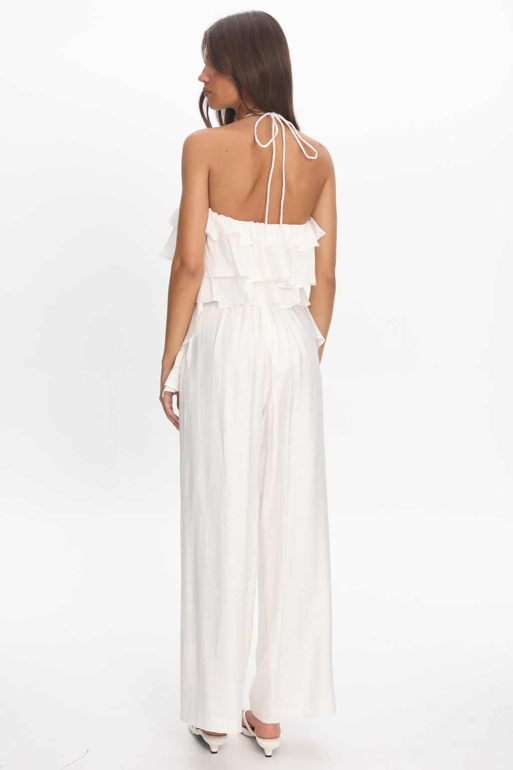 Darylyn Wide Leg Pants Off White