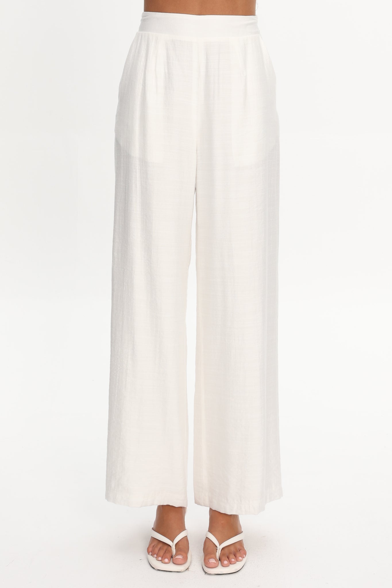 Darylyn Wide Leg Pants Off White