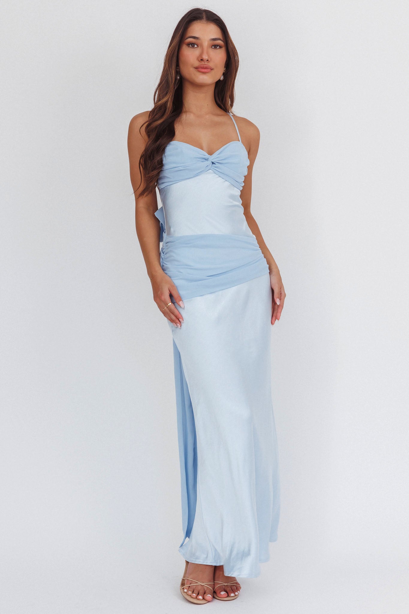 Arizona Sunset Criss-Cross Bow Back Dress Blue Arizona Sunset Criss-Cross Bow Back Dress Blue