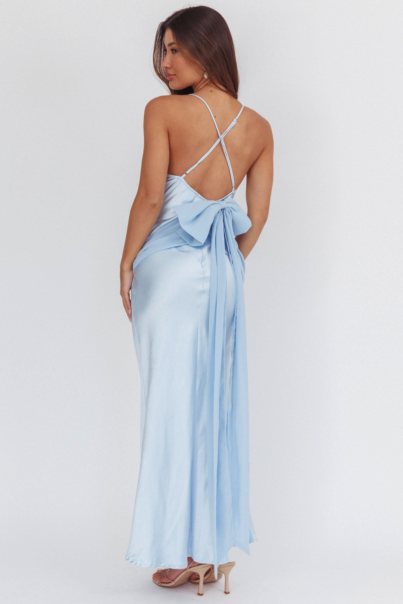 Arizona Sunset Criss-Cross Bow Back Dress Blue Arizona Sunset Criss-Cross Bow Back Dress Blue