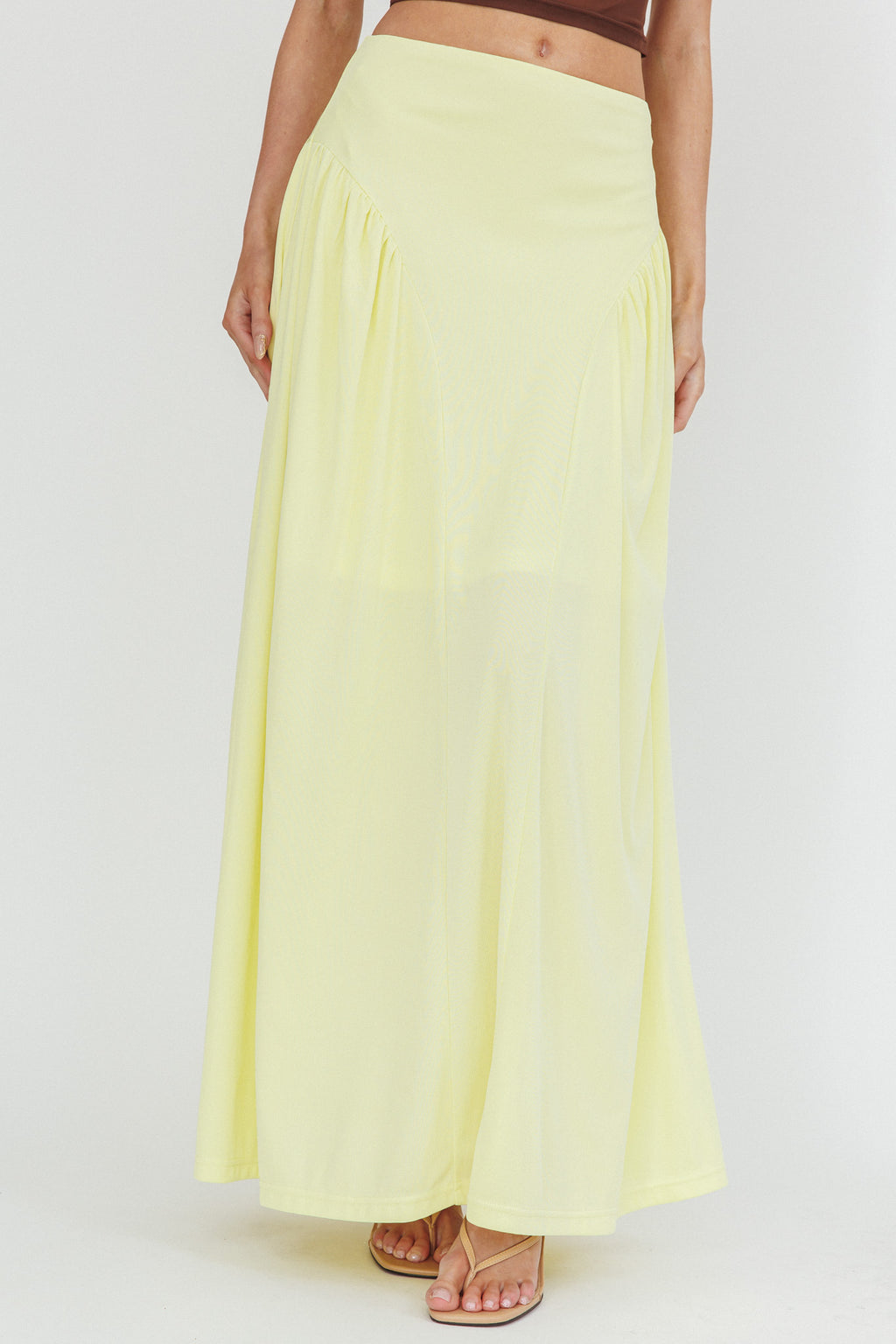 Daysun Gathered Panel Maxi Skirt Butter by Selfie Leslie