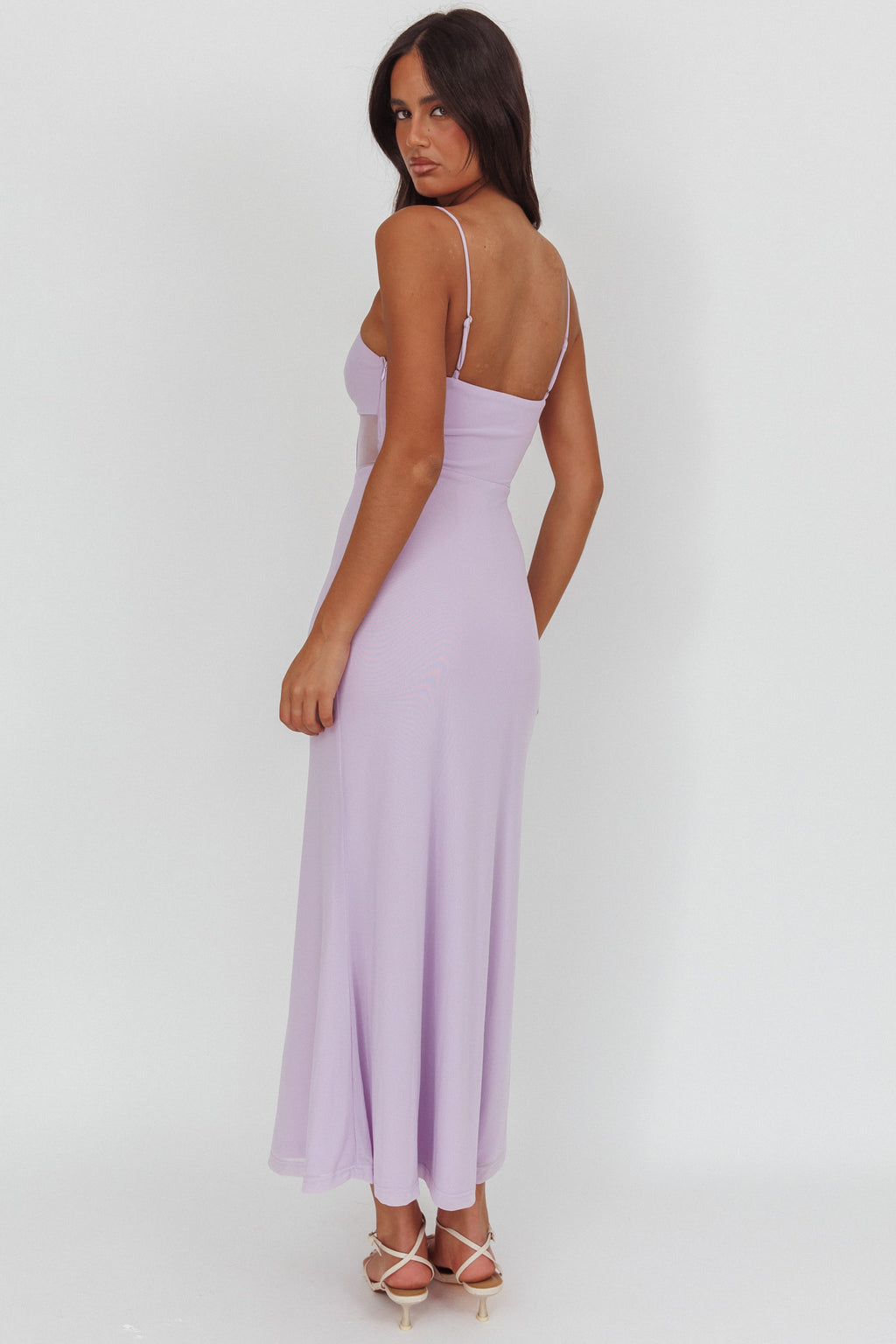 Such A Libra Sheer Bodice Maxi Dress Lilac by Selfie Leslie