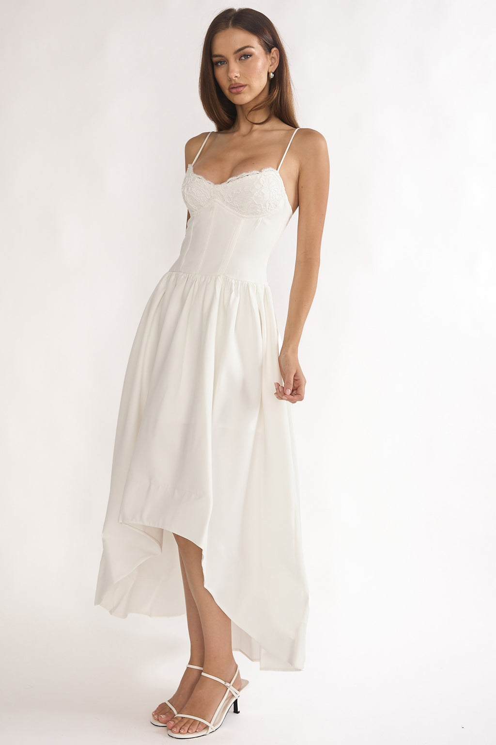 I'm Yours High-Low Hem Maxi Dress White Selfie Leslie