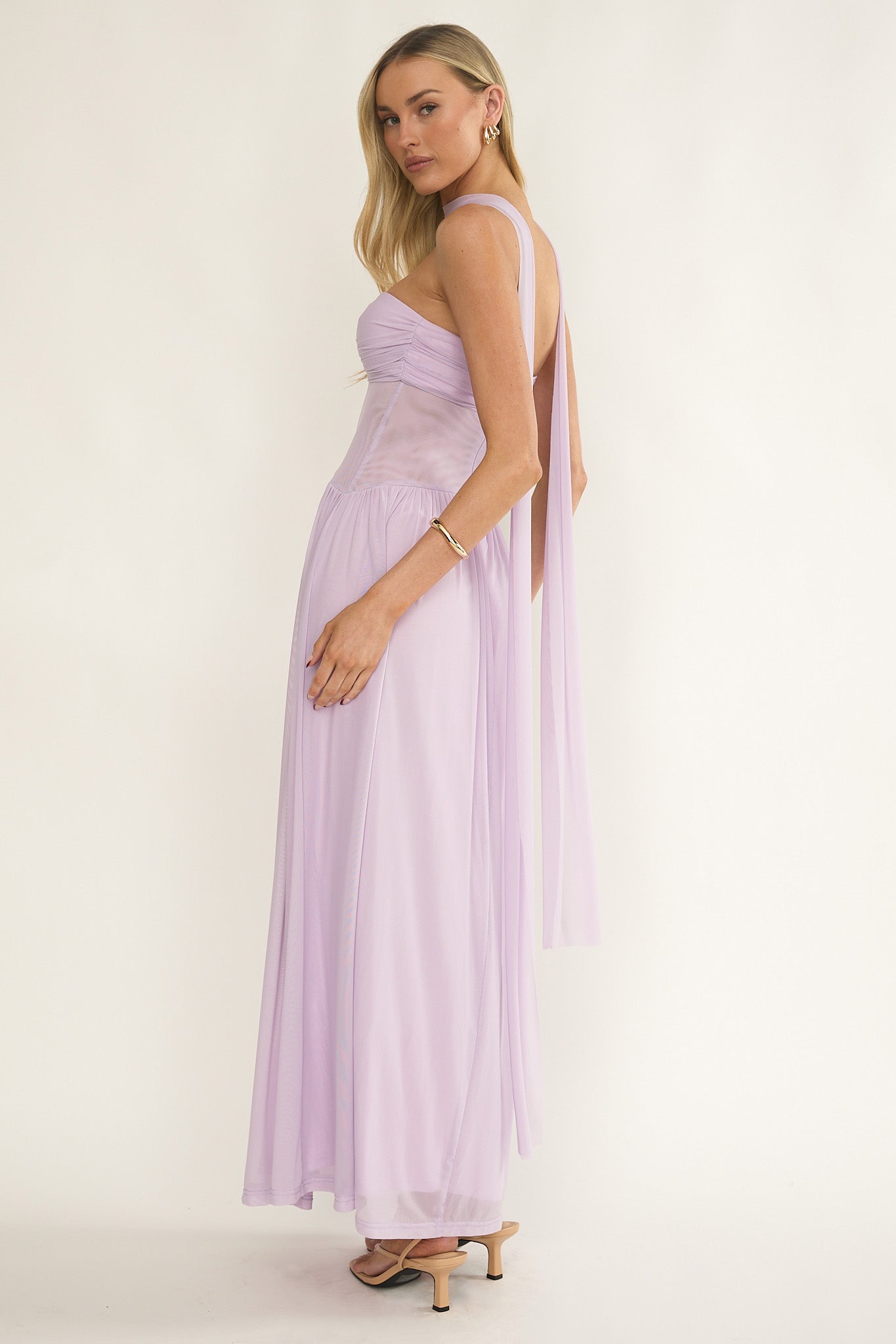 light purple flowy prom dress Flowy Tulle Lilac 8th Grade Formal Dress Prom Dress