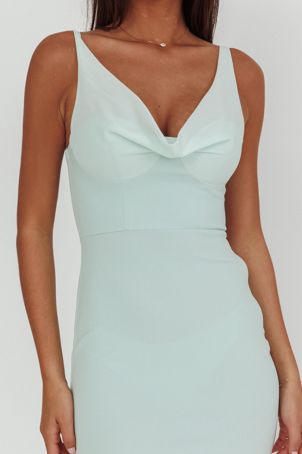 Jesara Cowl Back Maxi Dress Sage by Selfie Leslie