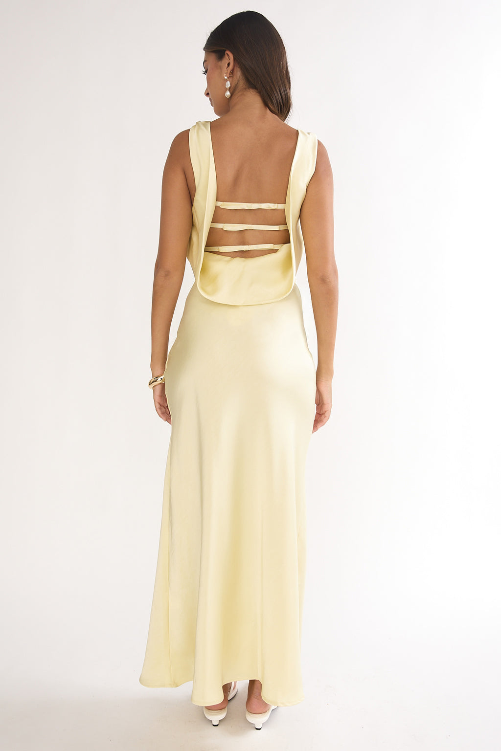 Limelight Luxe Triple Strap Back Maxi Dress Butter by Selfie Leslie