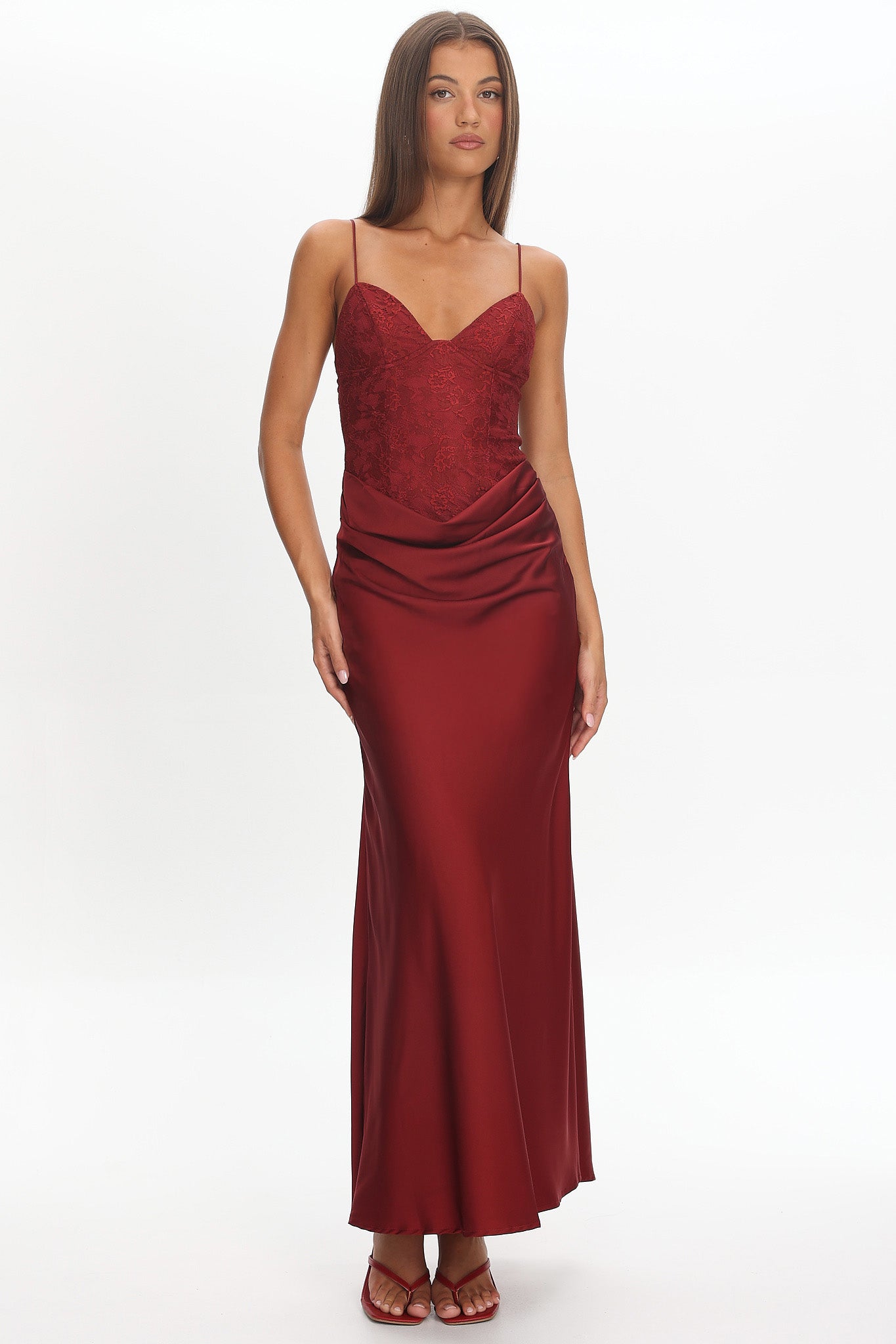 Faelis Draped Waist Maxi Dress Wine | Selfie Leslie Faelis Draped Waist Maxi Dress Wine | Selfie Leslie