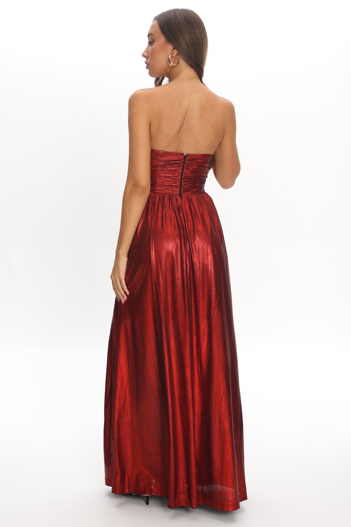 Marin Pointed Sweetheart Maxi Dress Wine Marin Pointed Sweetheart Maxi Dress Wine