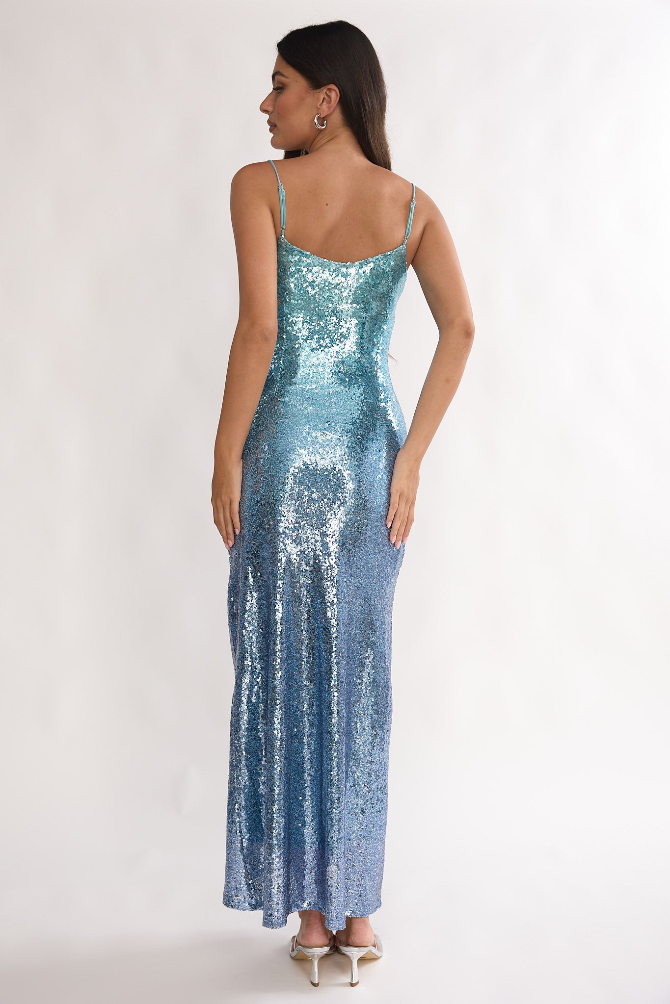 Astara Sequin Maxi Dress Gradient Blue | Selfie Leslie Astara Sequin Maxi Dress Gradient Blue | Selfie Leslie