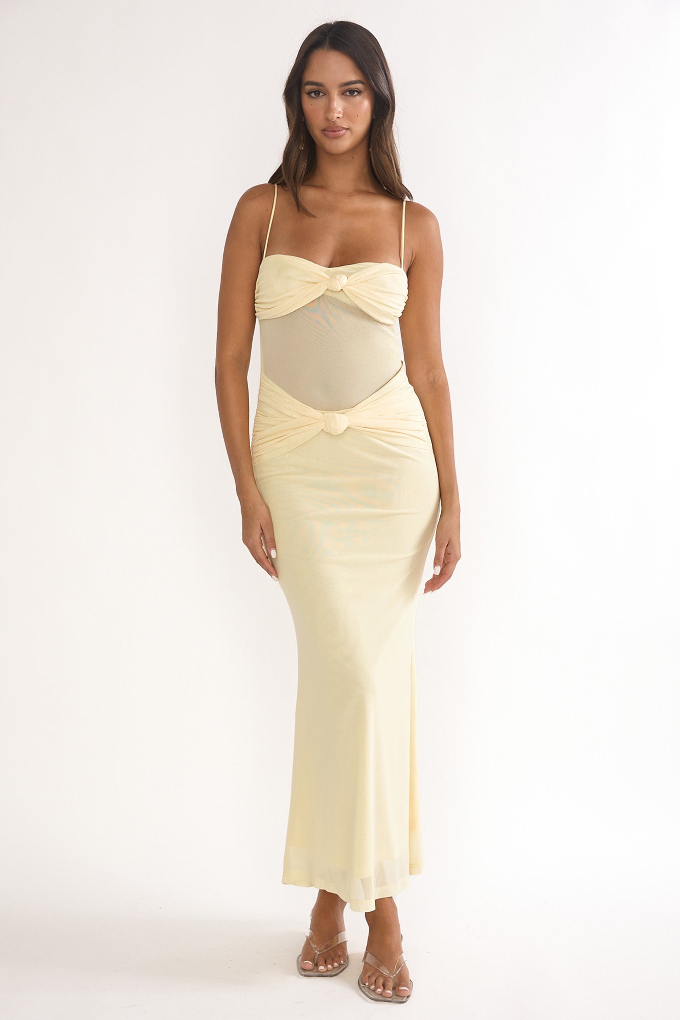 Stara Knot Accent Maxi Dress Butter by Selfie Leslie