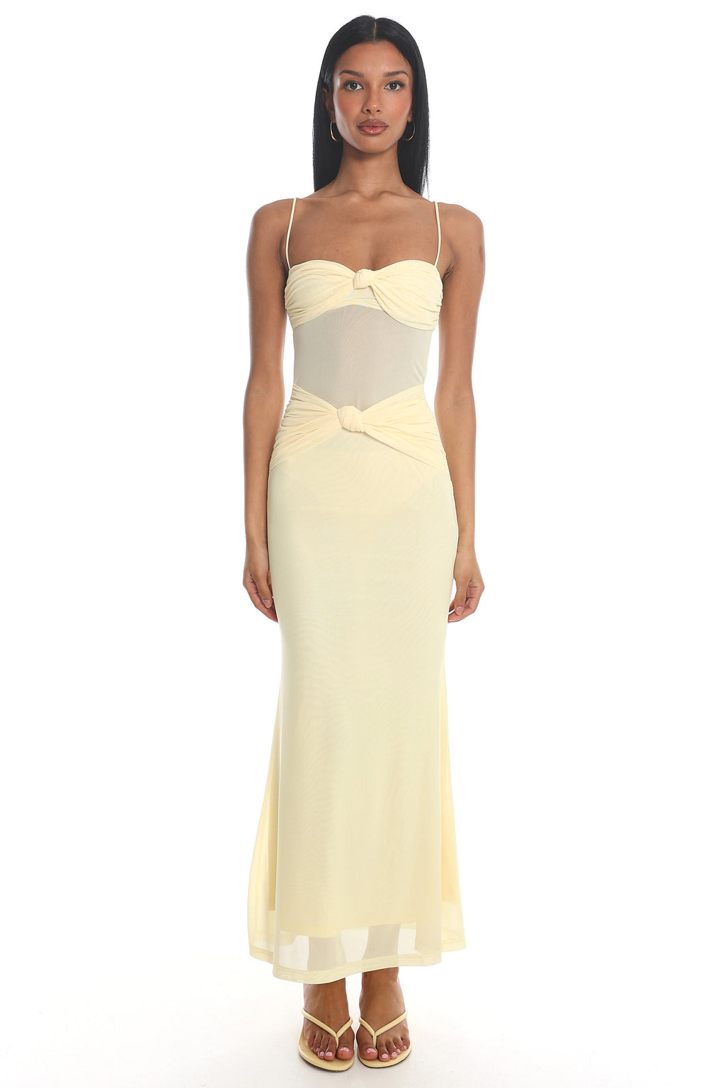 Stara Knot Accent Maxi Dress Butter by Selfie Leslie