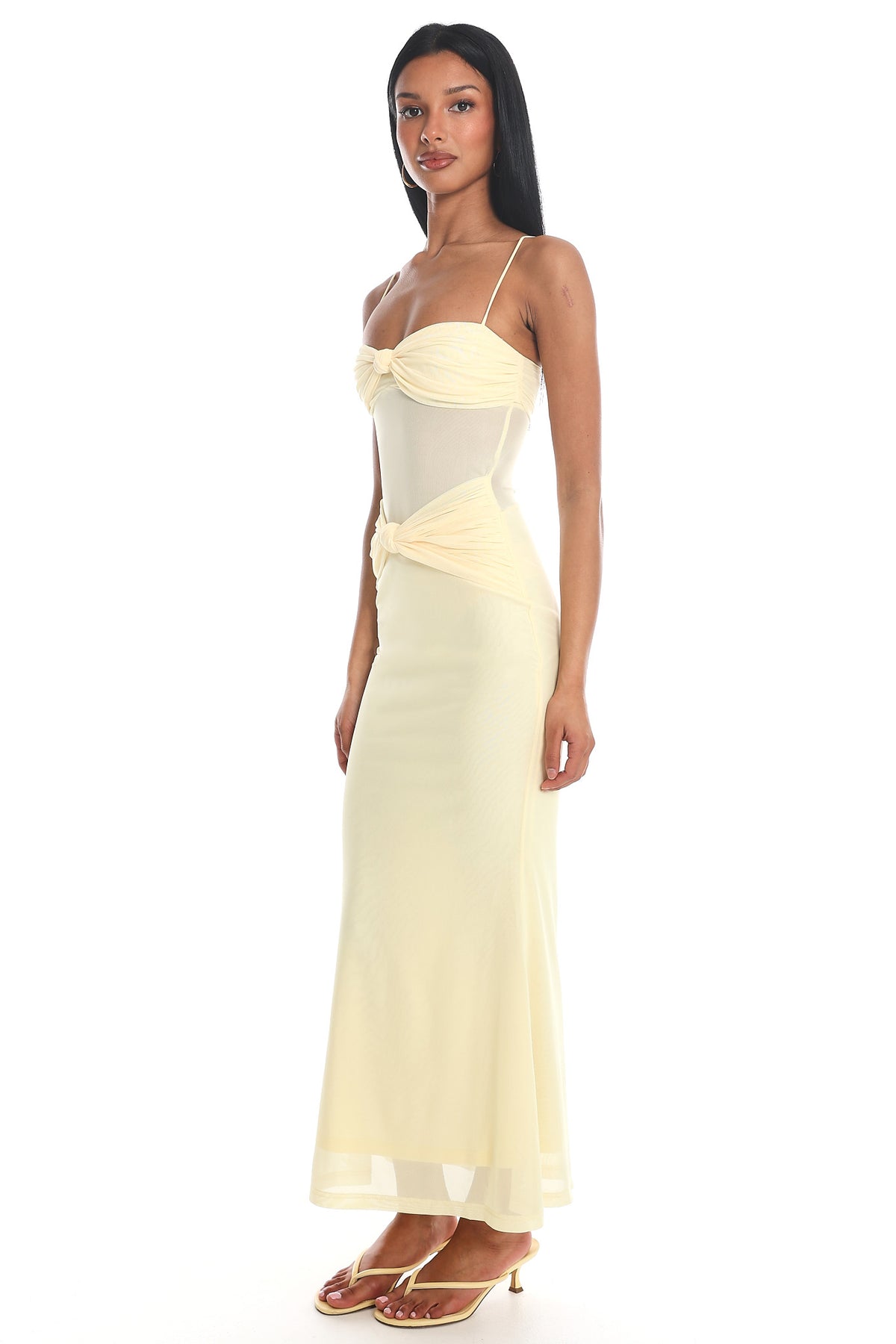 Stara Knot Accent Maxi Dress Butter by Selfie Leslie